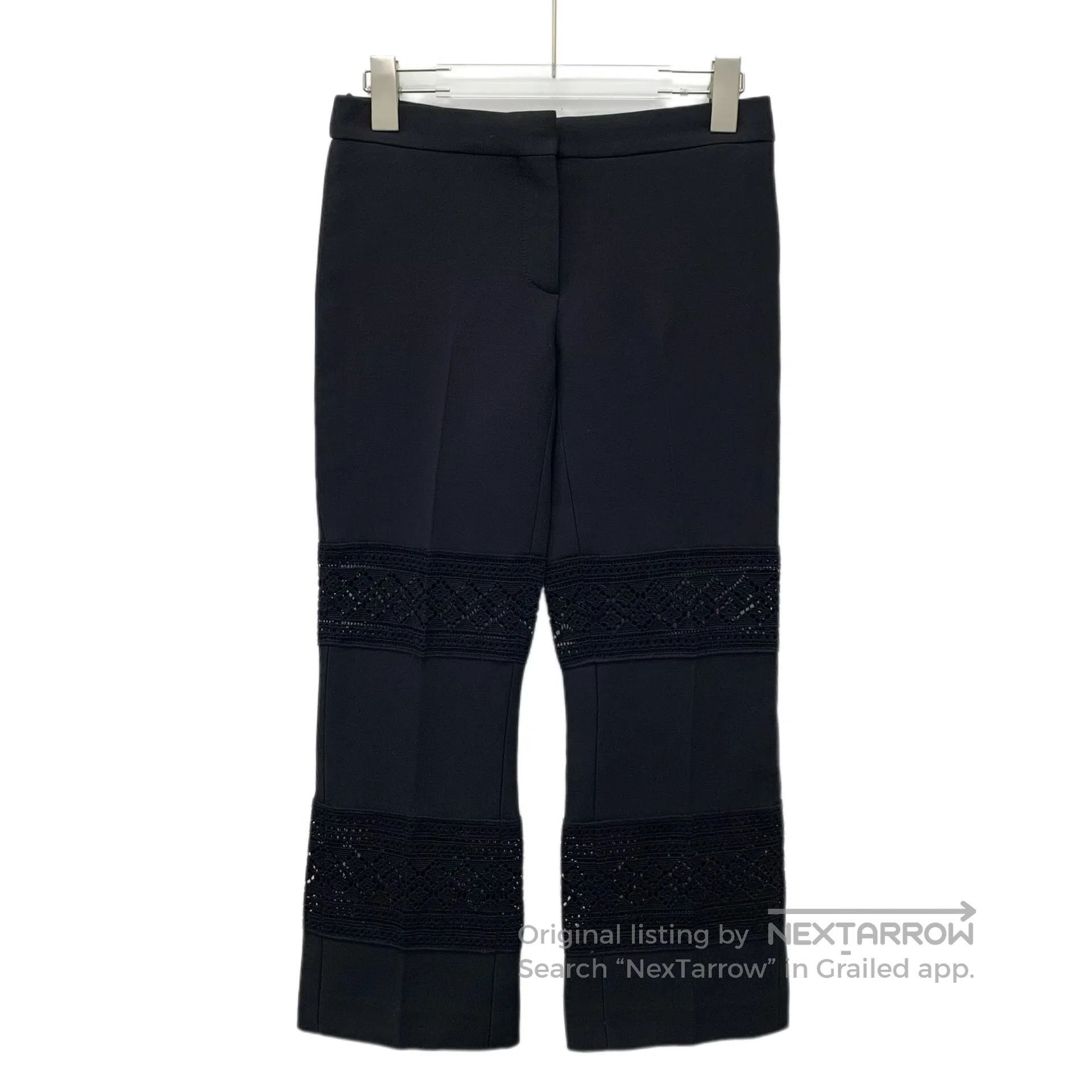 Alexander McQueen ALEXANDER MCQUEEN Black lace-up wool casual long pants| Size US 36 / EU 52 - 1 Thumbnail