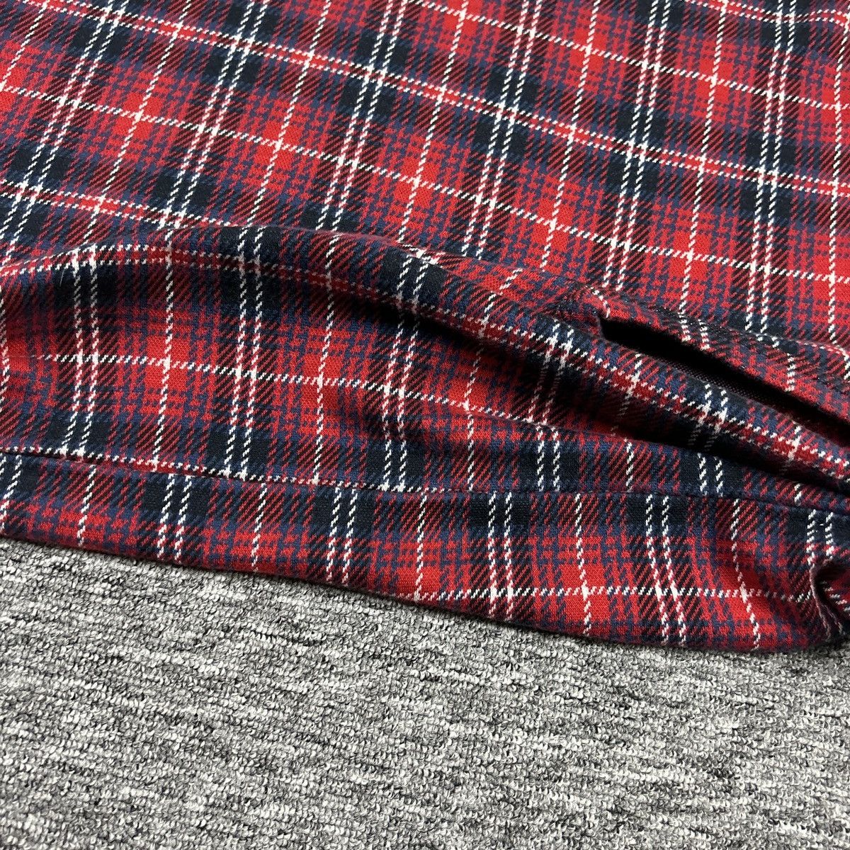 Comme des Garcons CDG – Deformed Knit Asymmetric Red Tartan Long Sleeve Top Size M / US 6-8 / IT 42-44 - 13 Thumbnail