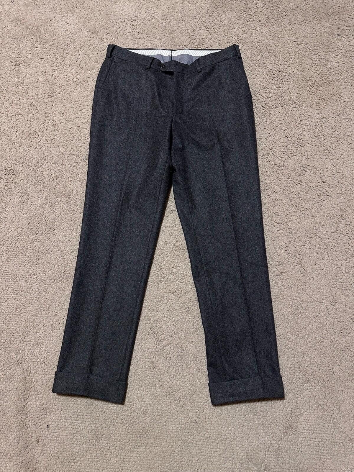 Suitsupply SUITSUPPLY BRESCIA TURN-UP SF Classic Pure Wool Dress Pants Size US 36 / EU 52 - 1 Thumbnail