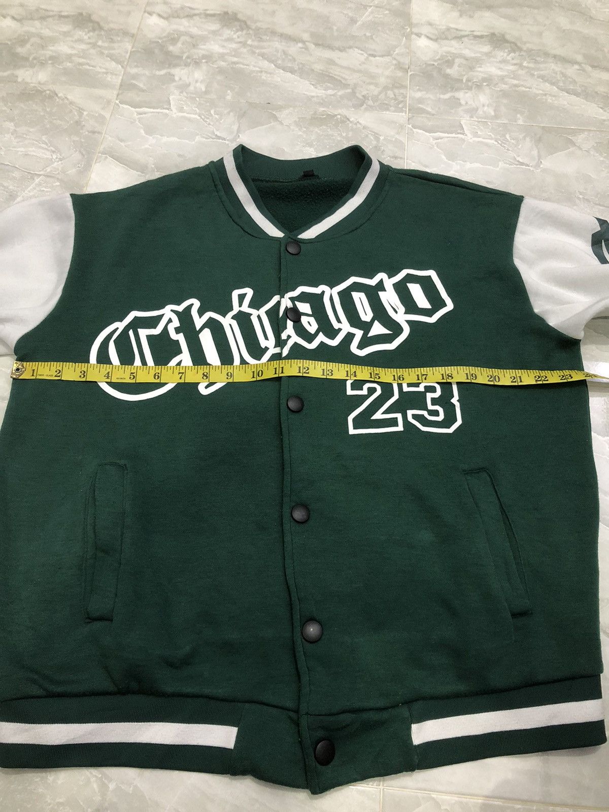 Other Vintage Chicago 23 Green White Varsity Jacket Size US M / EU 48-50 / 2 - 16 Thumbnail