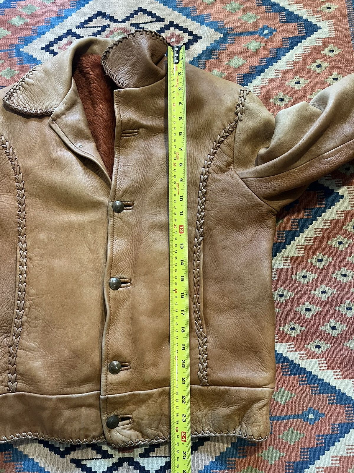Vintage cropped leather jacket cowboy calf skin RARE 50’s western Size US S / EU 44-46 / 1 - 18 Thumbnail