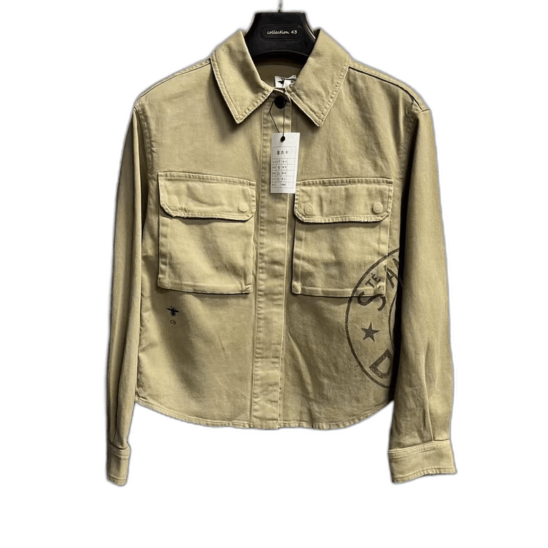 Dior Beige Embroidered Collar Jacket by Dior Size US S / EU 44-46 / 1 - 1 Thumbnail