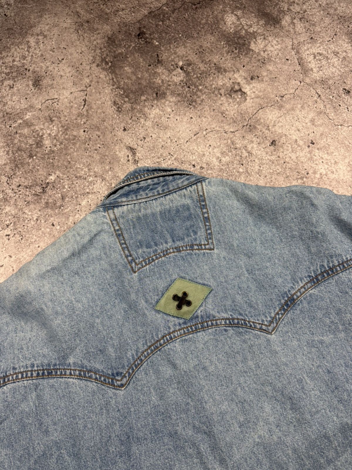 Cowboy Equipment Shooter Cowboy American Heritage Rancho Leather Denim Shirt Size US XL / EU 56 / 4 - 5 Thumbnail