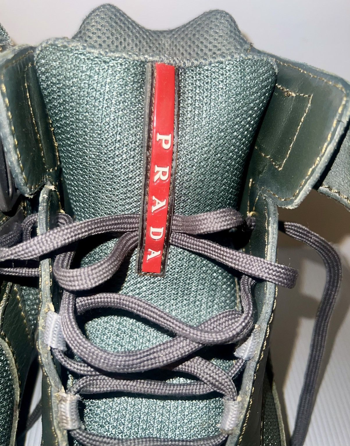Prada Authentic Prada America’s Cup army green sneakers rare 8.5 Size US 9.5 / EU 42-43 - 4 Thumbnail