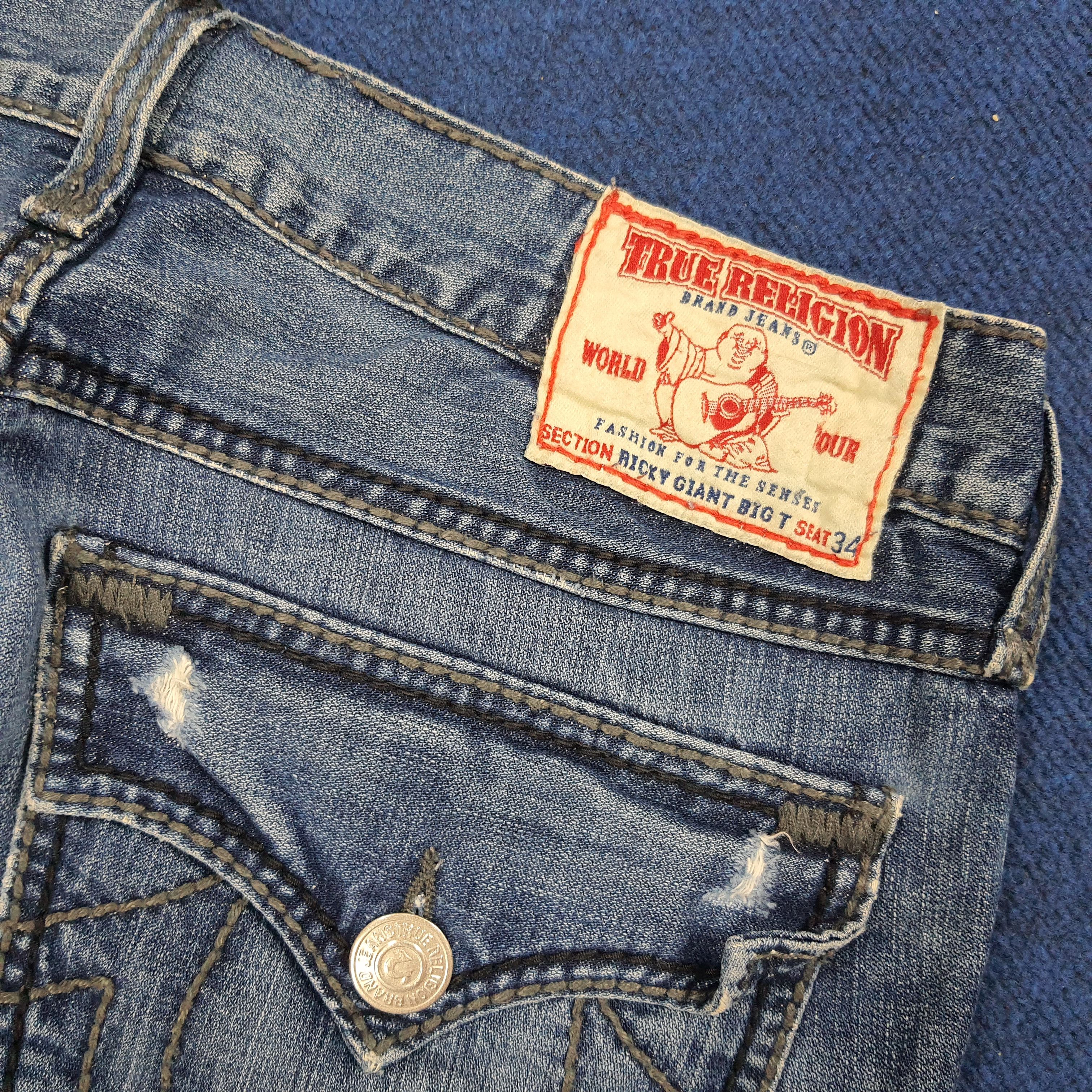 True Religion × Vintage Vintage True Religion American Made Distressed Jeans Size US 35 - 7 Thumbnail