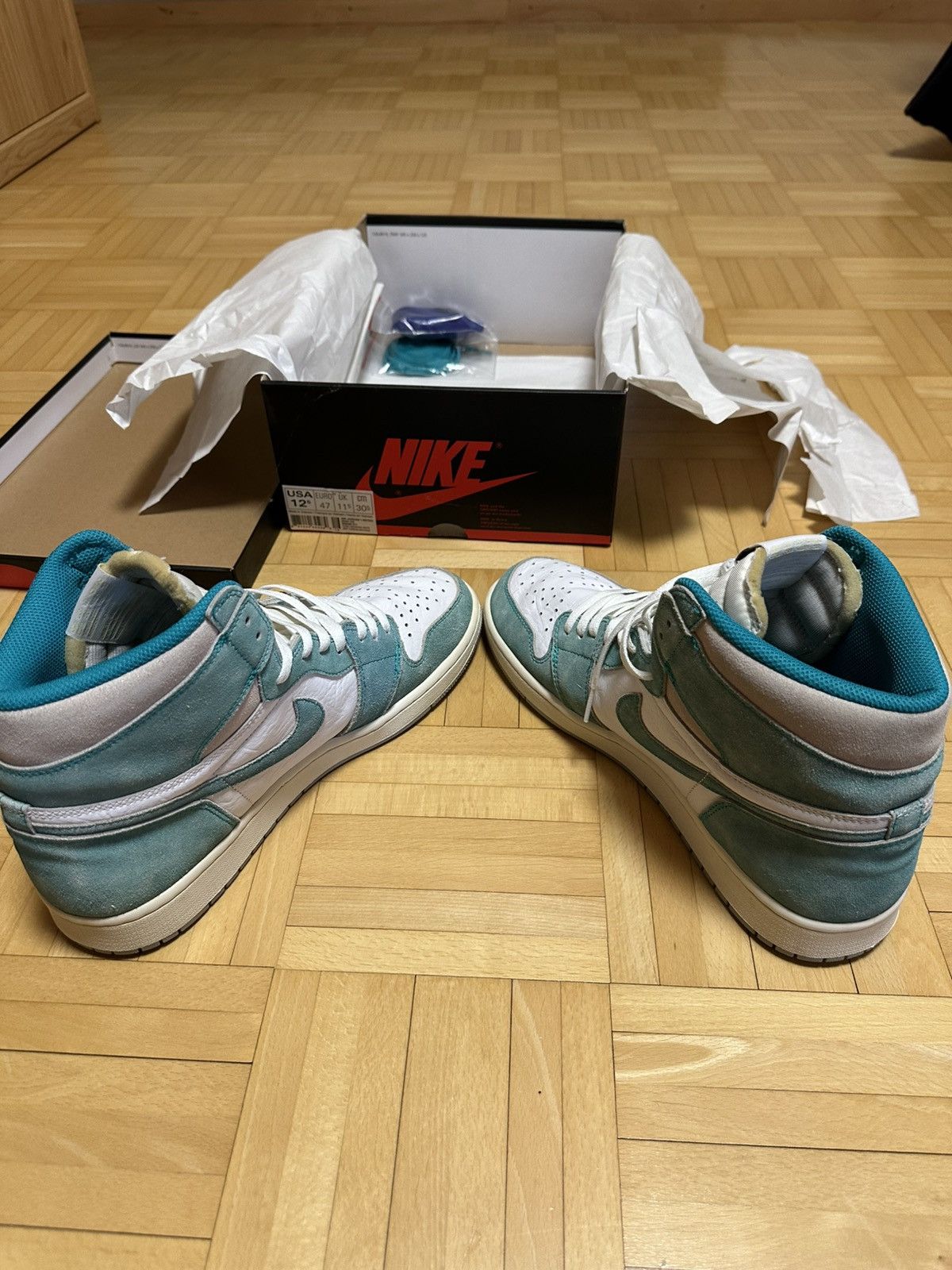 Nike Air jordan 1 Turbo Green Size US 12.5 / EU 45-46 - 14 Thumbnail