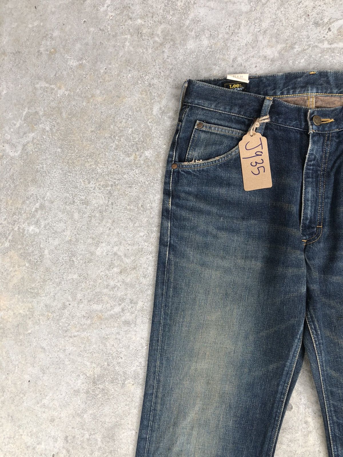 If Six Was Nine Japanese Lee Flared Jeans Distressed Jeans Size US 31 - 4 Thumbnail