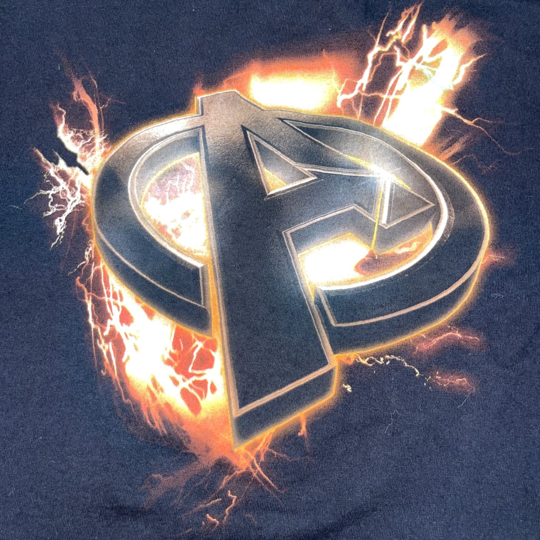 Vintage Marvel Avengers Flaming A Logo Graphic Print T-Shirt Mens L Short Sleeve Black Size US L / EU 52-54 / 3 - 2 Thumbnail