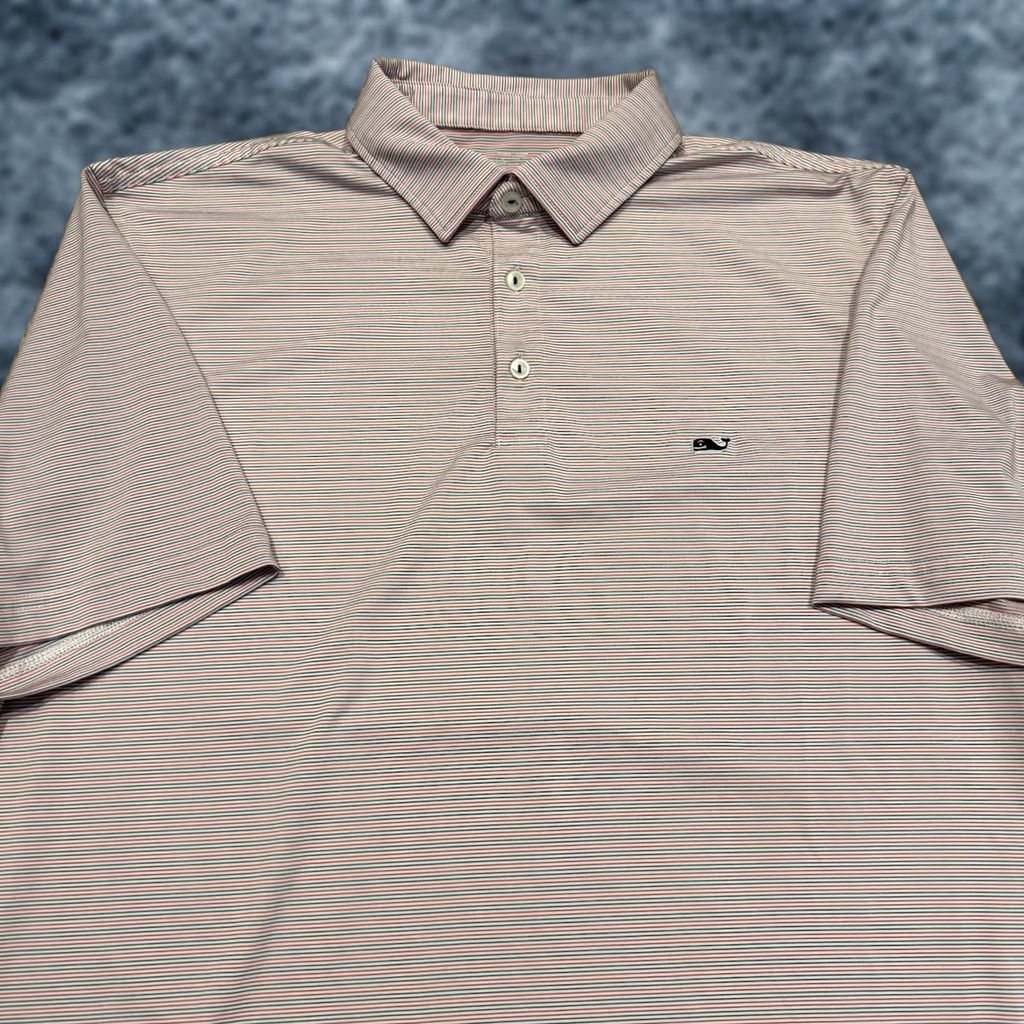 Vineyard Vines Vineyard Vines Polo Shirt Men’s XL Performance Stretch Red Blue Stripe Multicolor Short Sleeve Golf Polo Shirt Size US XL / EU 56 / 4 - 1 Thumbnail