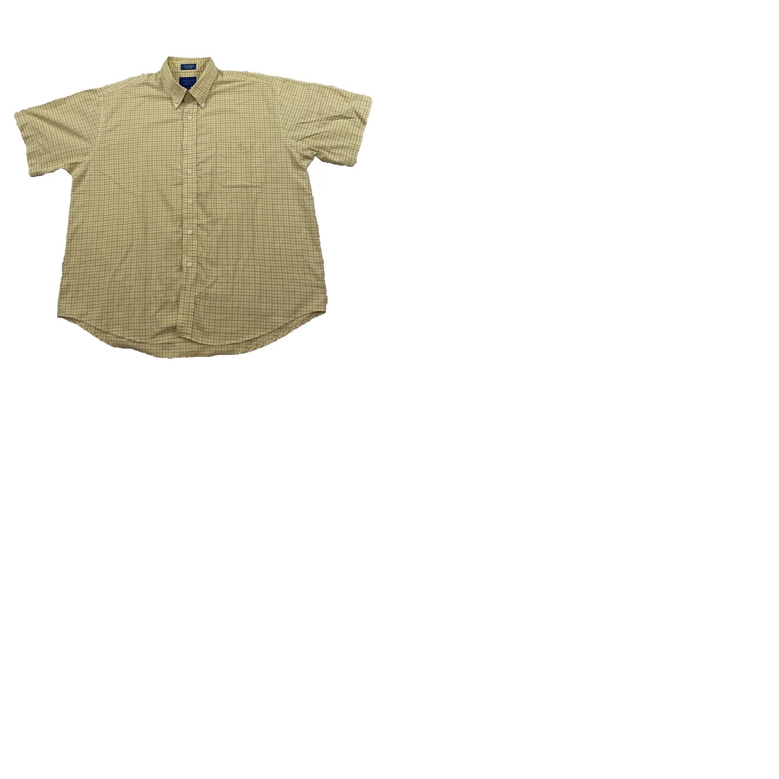 Etro TOWNCRAFT Shirt Men XL Yellow Brown Plaid Retro Oxford Grandpa VTG 90s Button Size US XL / EU 56 / 4 - 11 Thumbnail
