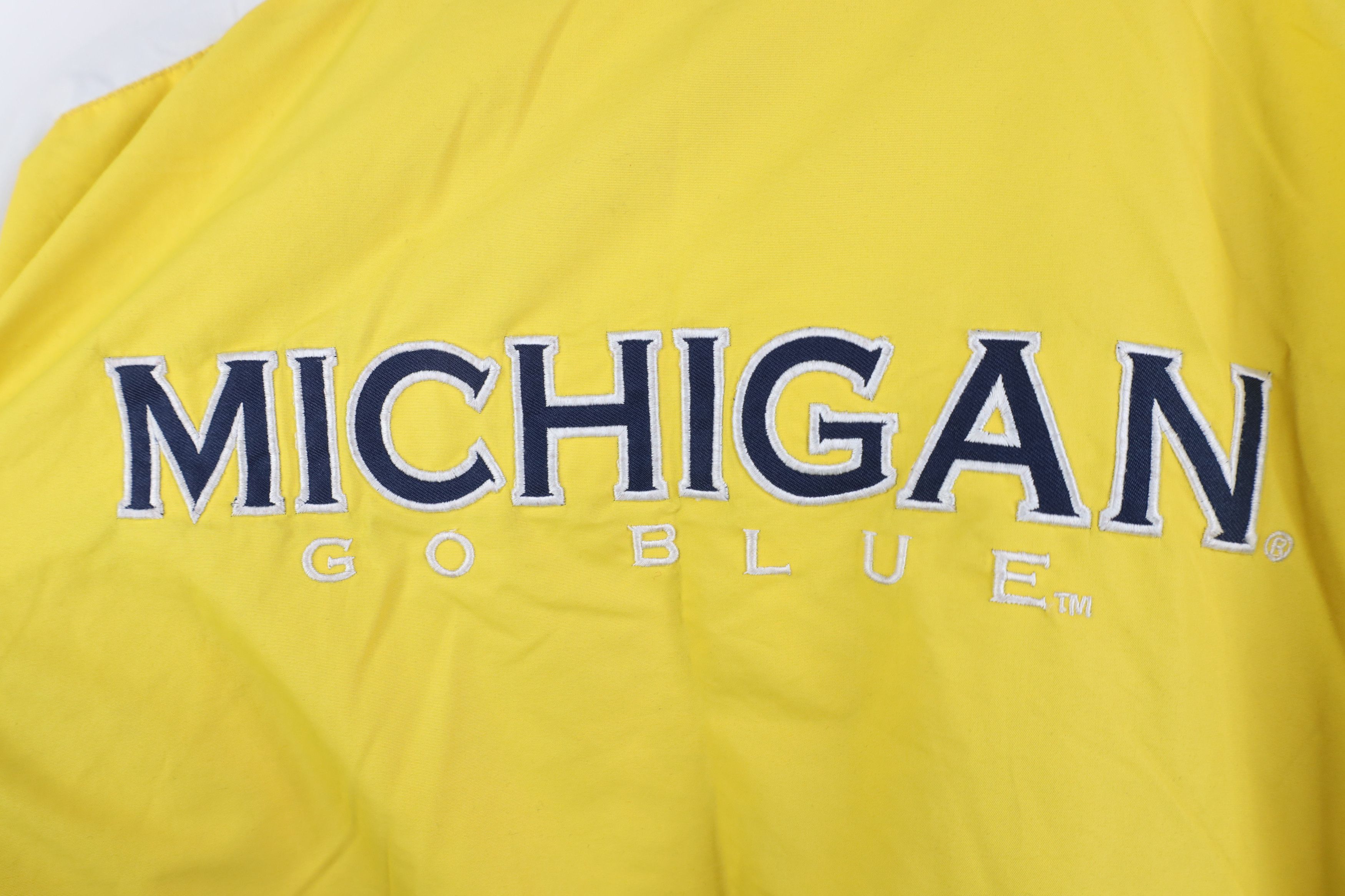 Vintage Vintage 90s Lined University of Michigan Full Zip Jacket Size US XXL / EU 58 / 5 - 14 Thumbnail
