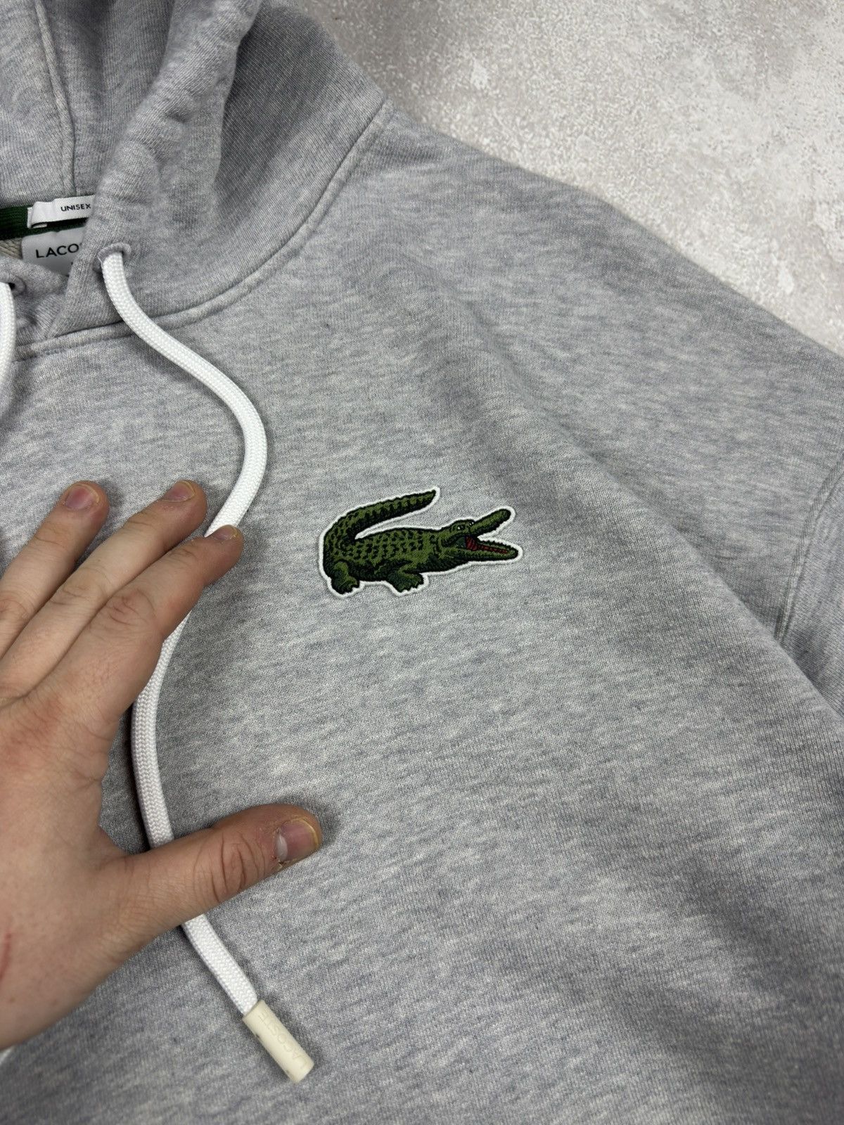 Lacoste Lacoste Lose Fit Gray Hoodie Logo Crocodile Organic Cotton Size US M / EU 48-50 / 2 - 6 Thumbnail