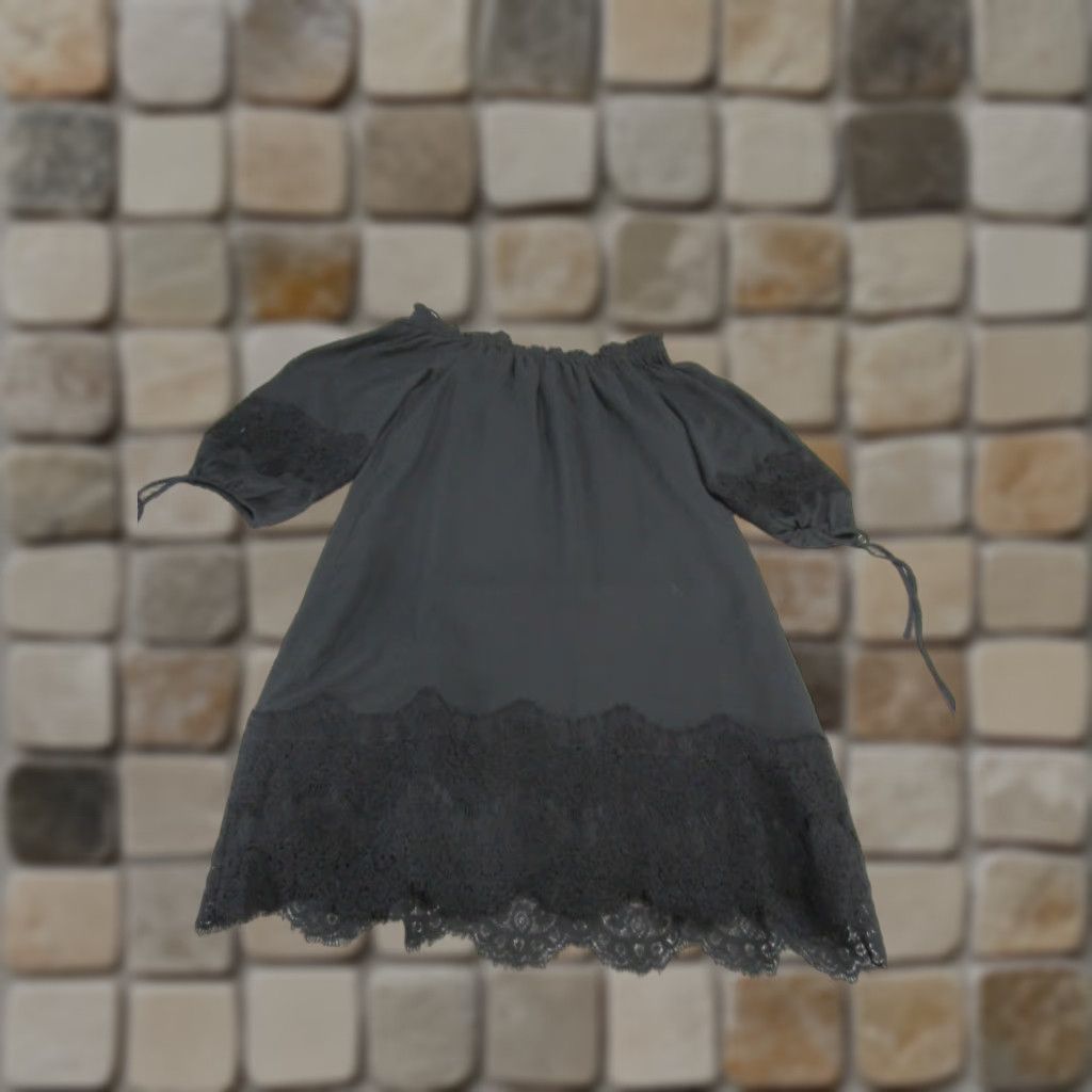 Loft VINTAGE Loft Off the Shoulder Petite Mini Dress Womens PS Black NEW Size S / US 4 / IT 40 - 1 Thumbnail