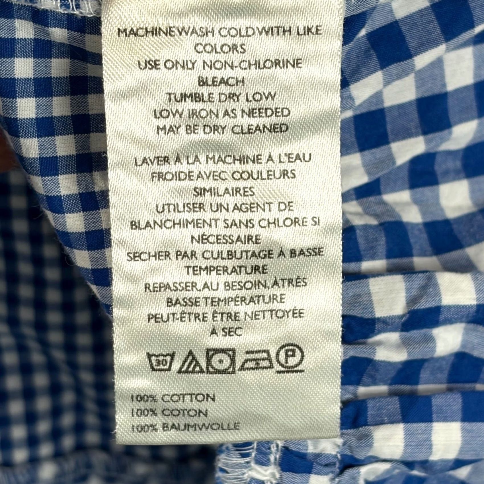 Vintage Pilcro Mini Gingham Dress - Blue White Cotton Tiered XS Size XXS / US 00 / IT 34 - 4 Thumbnail