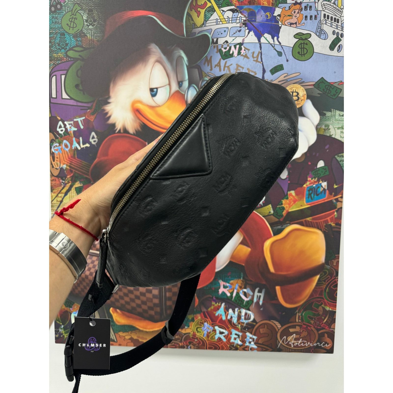 MCM MCM Waist Bag Black Used OS Size ONE SIZE - 1 Thumbnail