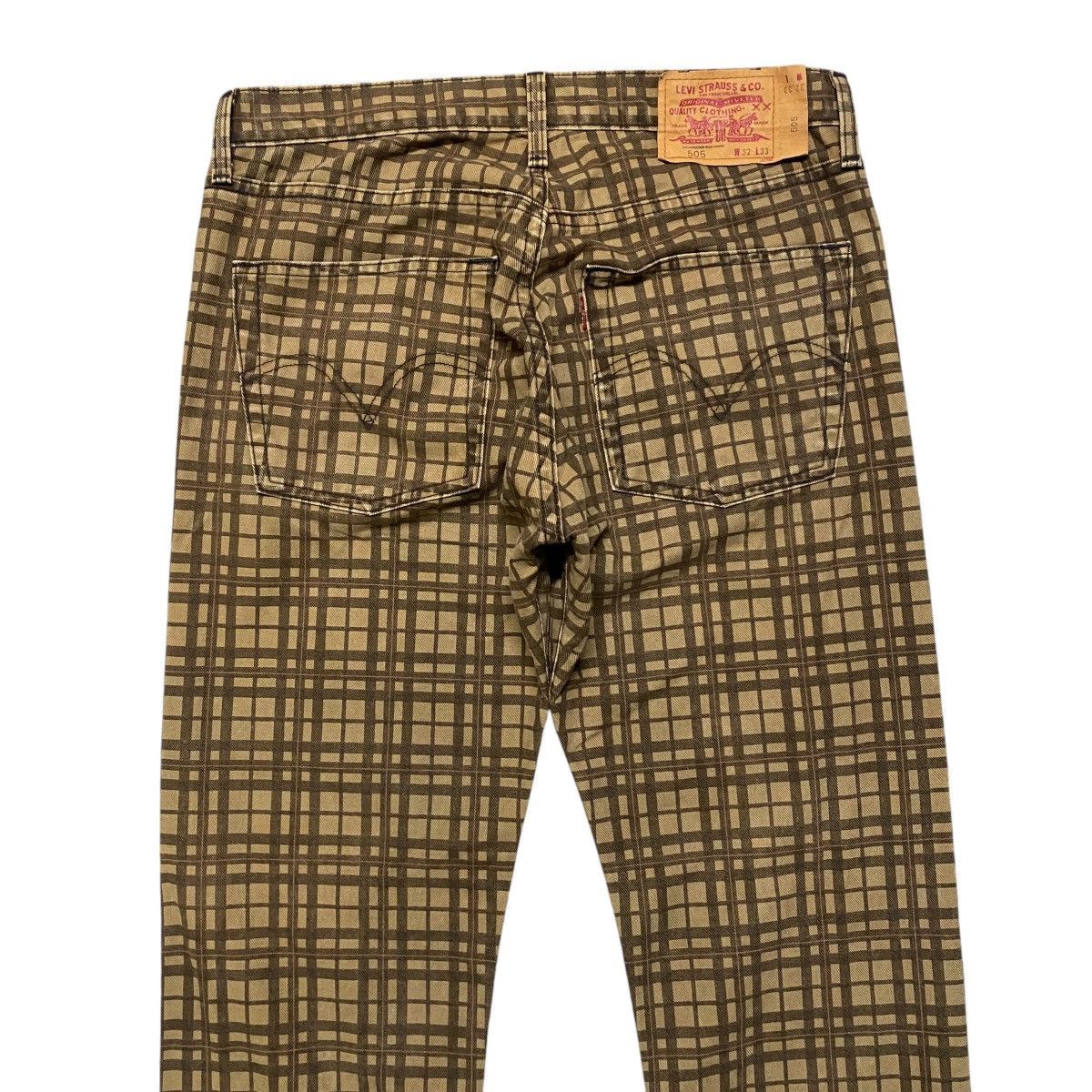 Levi's Vintage Levis 505 Brown Checkered Jeans Size US 32 / EU 48 - 9 Thumbnail