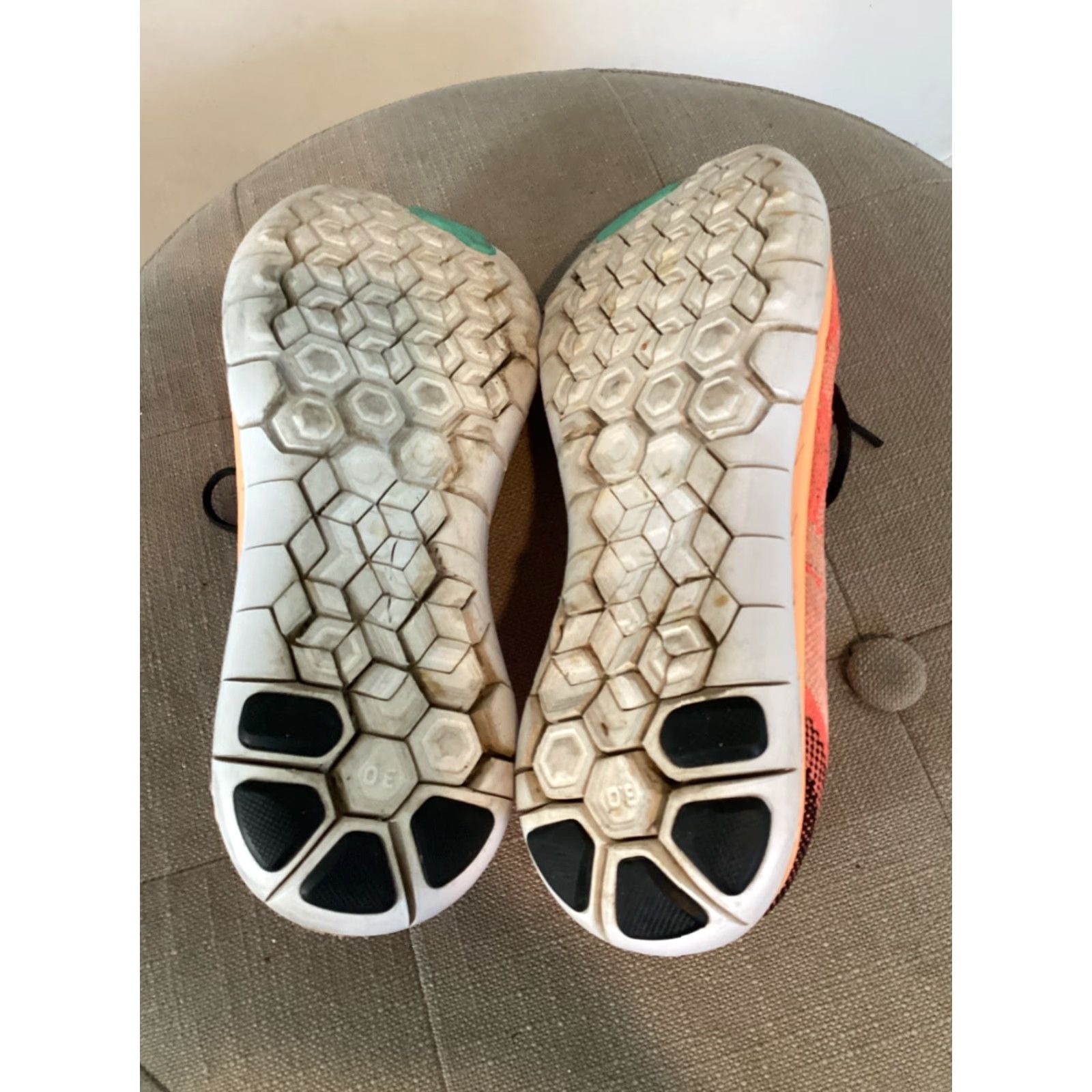 Nike Nike Free 3.0 Flyknit Athletic Sneakers Women Sz 8 Orange Blue White Black 2015 Size US 8 / IT 38 - 7 Thumbnail