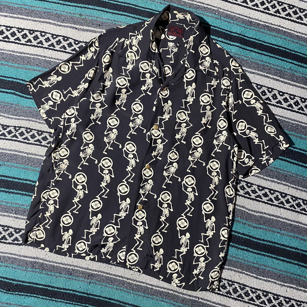 Evisu Evisu Far East Japan Multi Skeleton Hawaiian Rayon Shirt Size US L / EU 52-54 / 3 - 2 Thumbnail