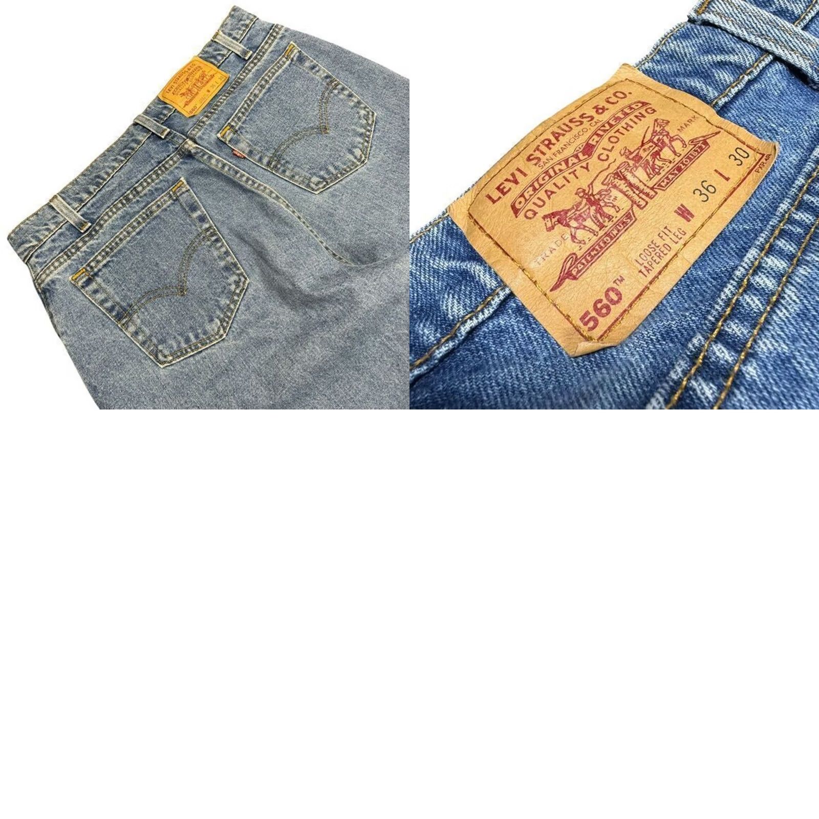 VINTAGE Levi's 560 Jeans Men 34x30 Loose Fit Tapered Denim Blue