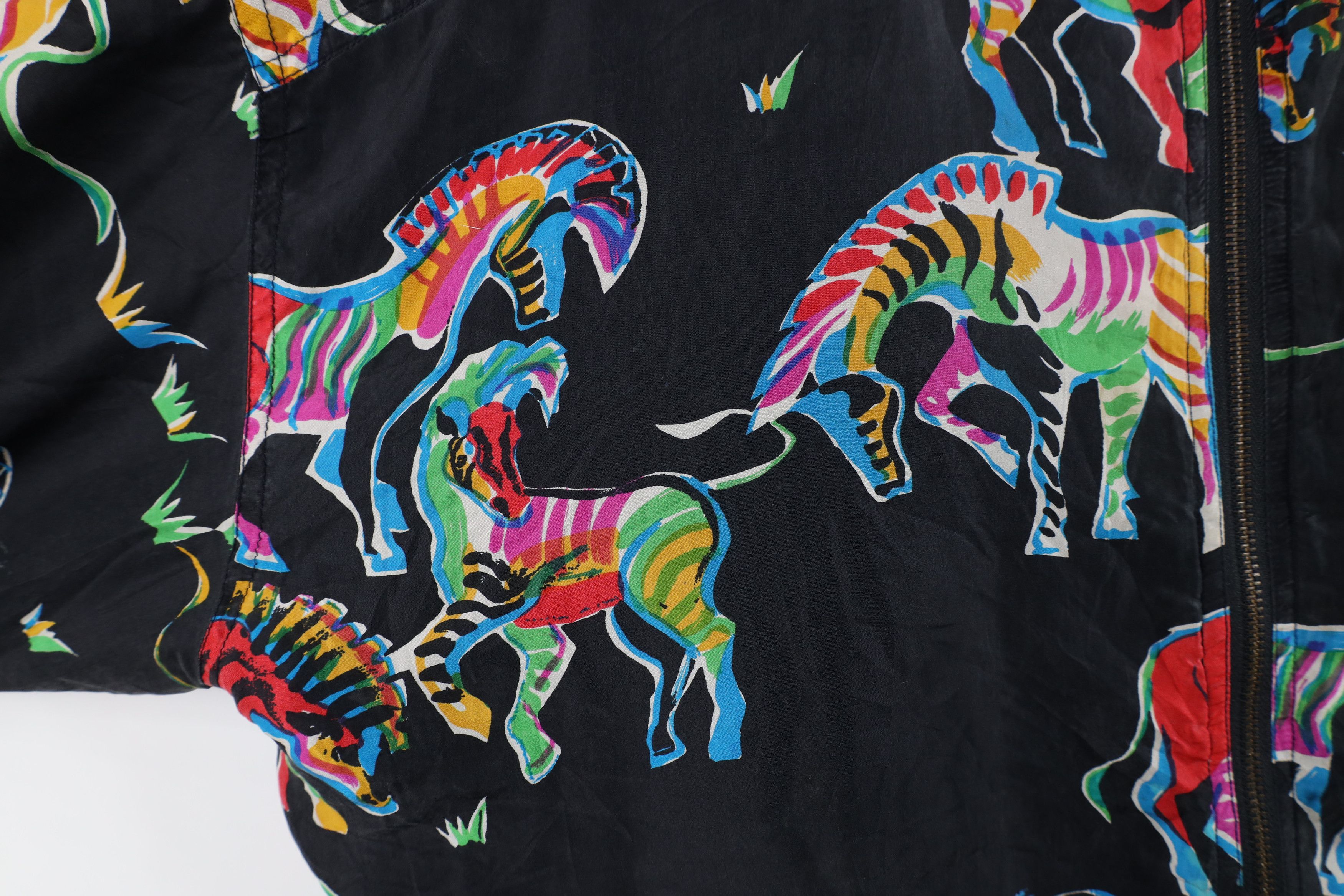 Vintage Vintage 90s Streetwear Rainbow Zebra Full Zip Bomber Jacket Size L / US 10 / IT 46 - 5 Thumbnail