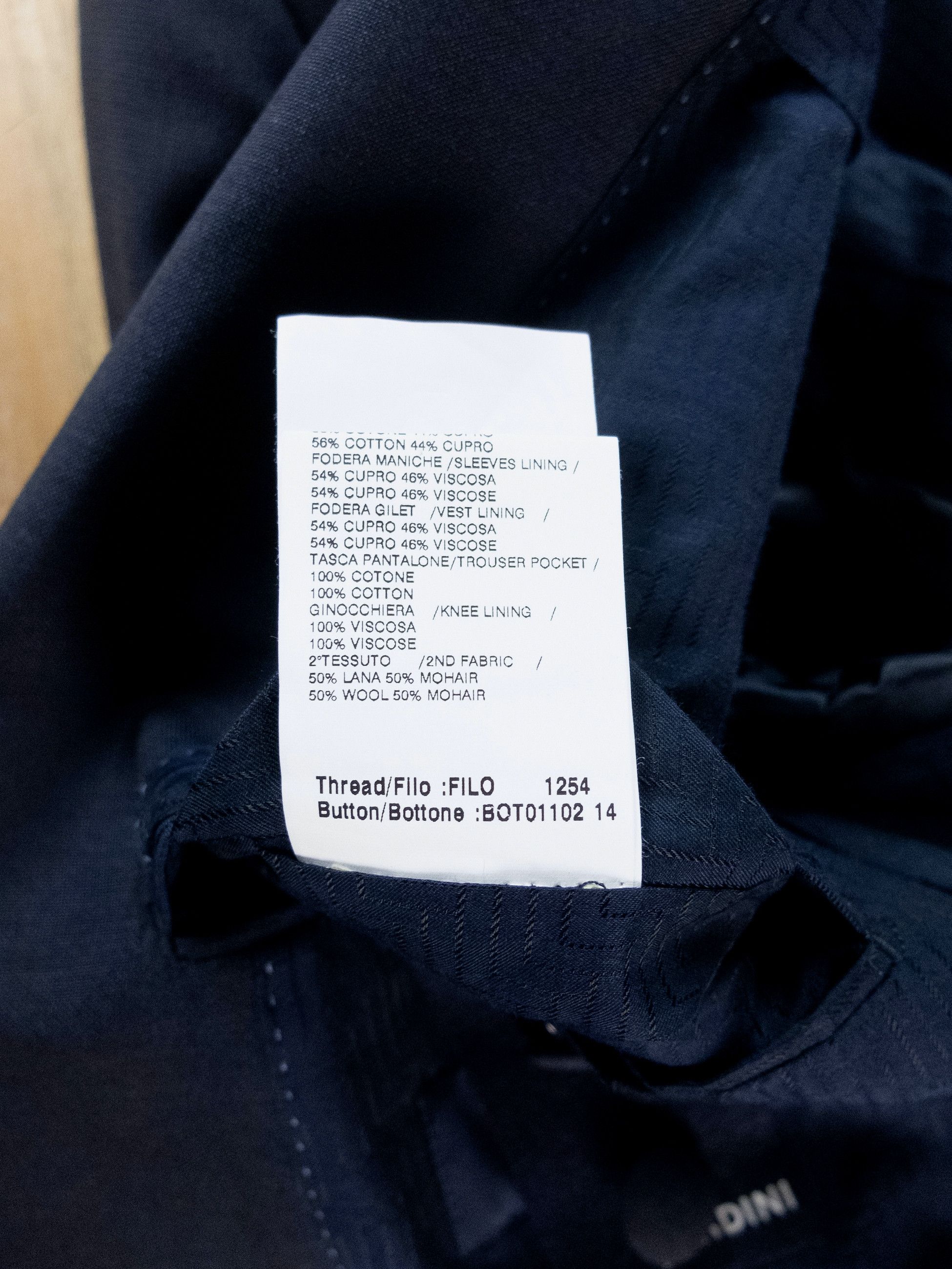 Lardini LARDINI navy blue wool silk 3 piece tuxedo suit Size 42R Size 42R - 13 Thumbnail