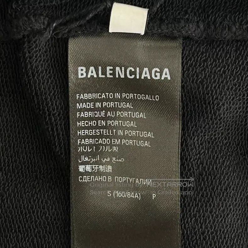 Balenciaga Balenciaga Logo Printed Black Hoodie Size US S / EU 44-46 / 1 - 4 Thumbnail