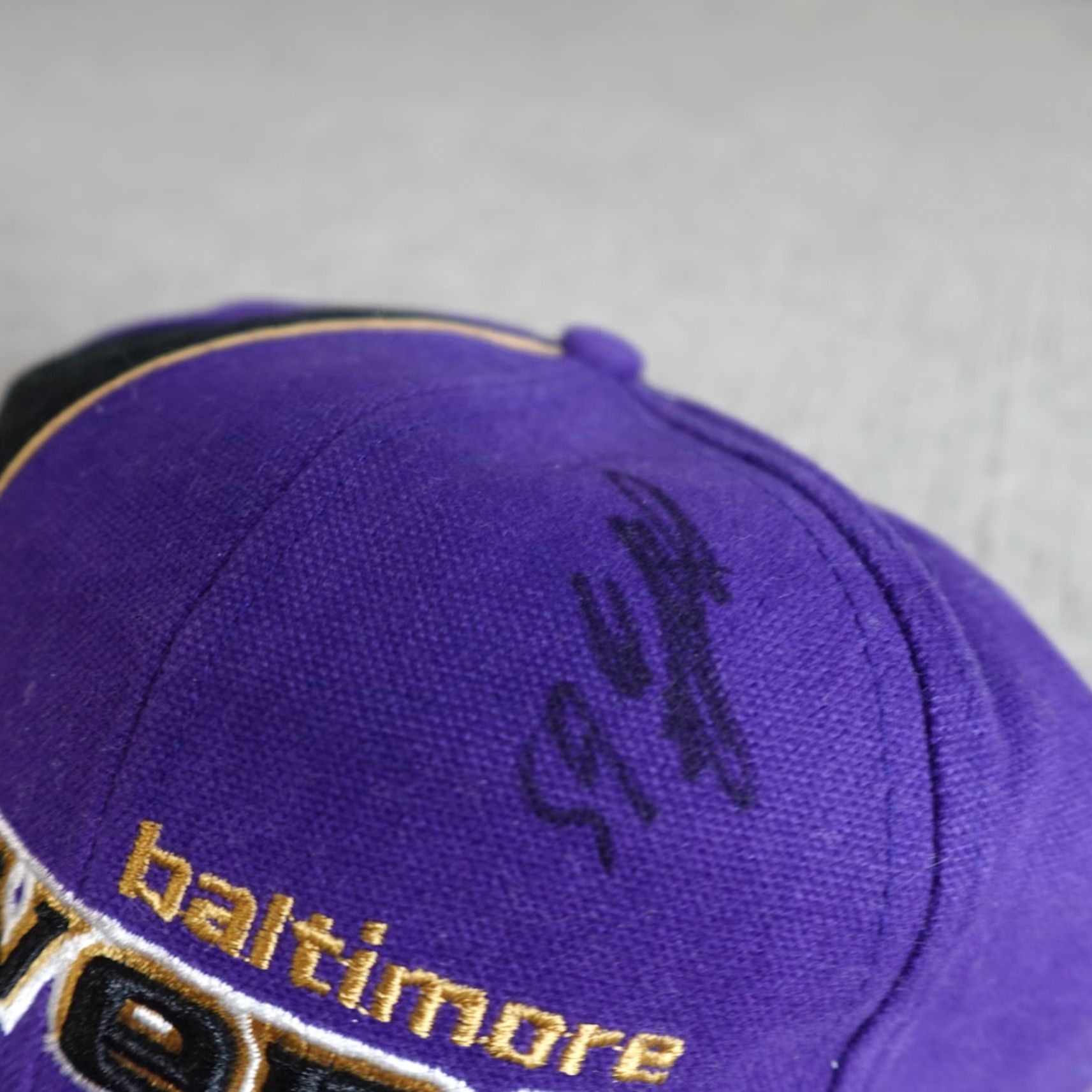 NFL VINTAGE Baltimore Ravens Hat Strapback Purple Embroidered Autographed Old Stock - NFL Baseball Cap Mens One Size Cotton Canvas Study Size ONE SIZE - 7 Thumbnail