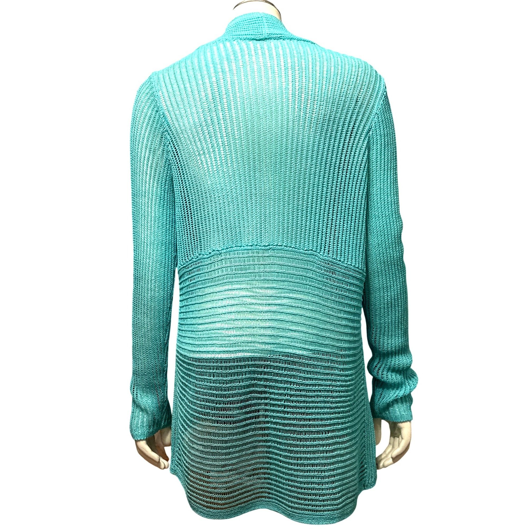 Chicos Chicos Open Front Sheer Knit Cardigan Lightweight Trendy Sty Size M / US 6-8 / IT 42-44 - 3 Thumbnail