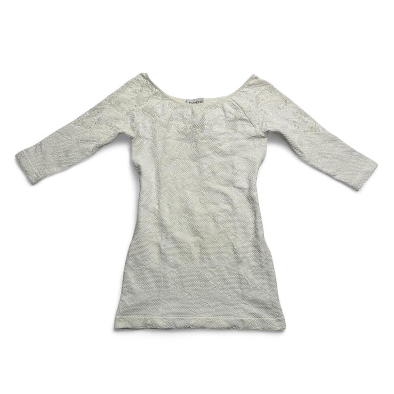 Bebe Bebe white embroidered fitted lace top Size S Size S / US 4 / IT 40 - 2 Thumbnail