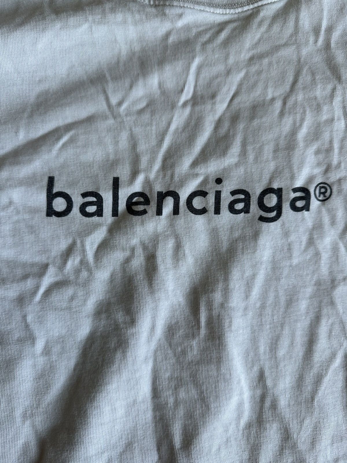 Balenciaga BALENCIAGA WARDROBE LOGO T-SHIRT – WHITE Size US XL / EU 56 / 4 - 7 Thumbnail