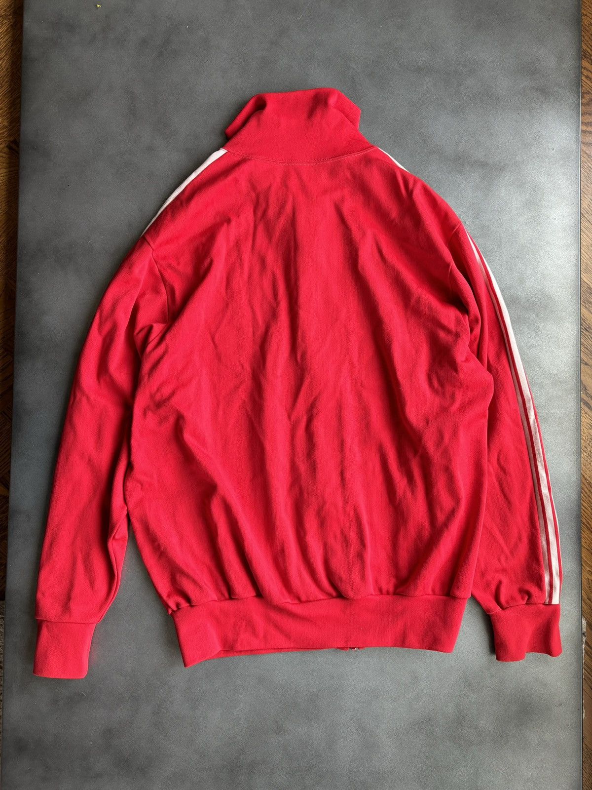Adidas × Vintage 1980s Vintage Adidas Track Suit Jacket Pants 3 Stripes Red Size US L / EU 52-54 / 3 - 8 Thumbnail