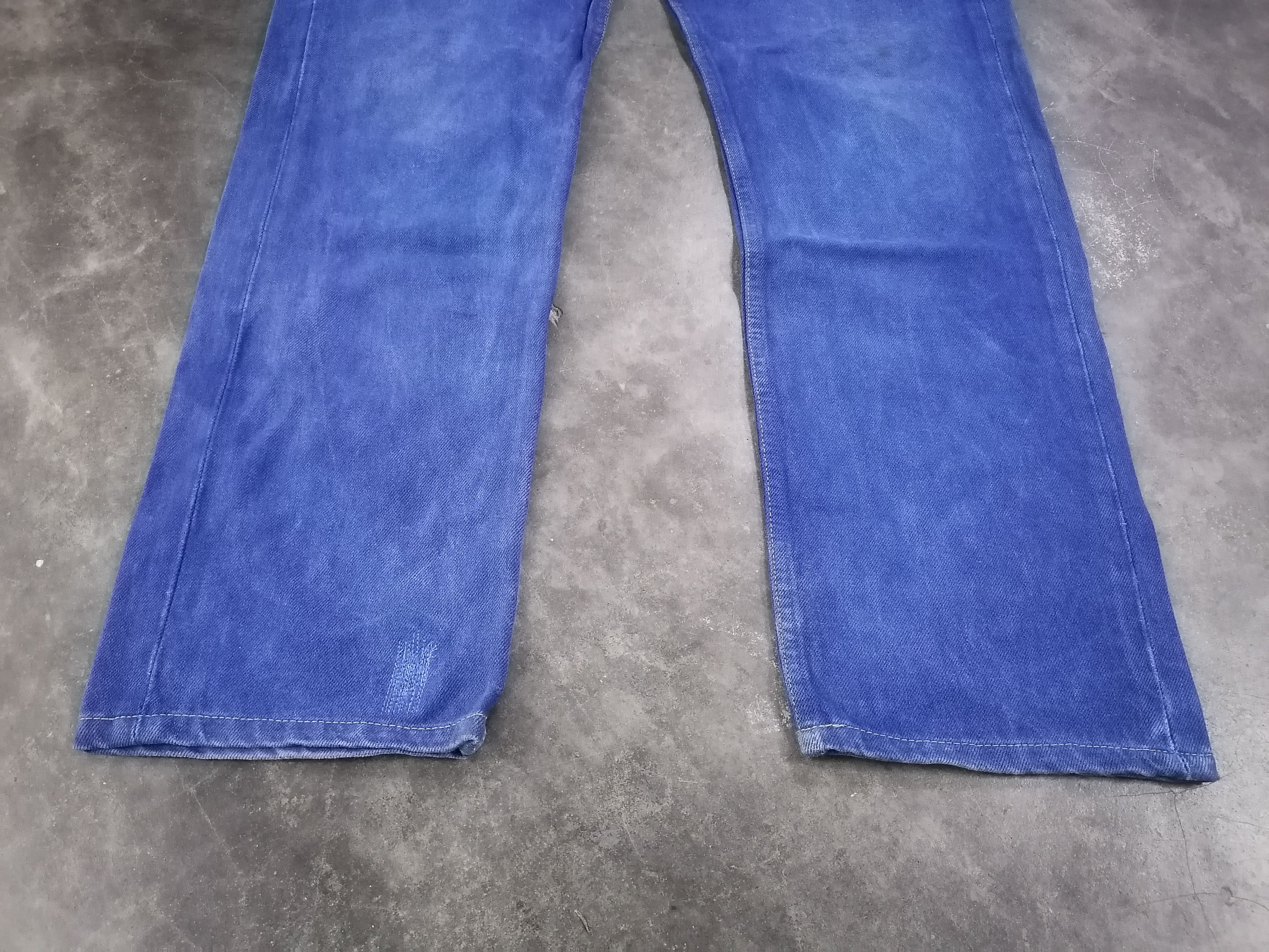 Levi's × Levi's Vintage Clothing Vintage 90s Levi's 501 Dyed Blue Distressed Denim Pants Size US 31 - 2 Thumbnail