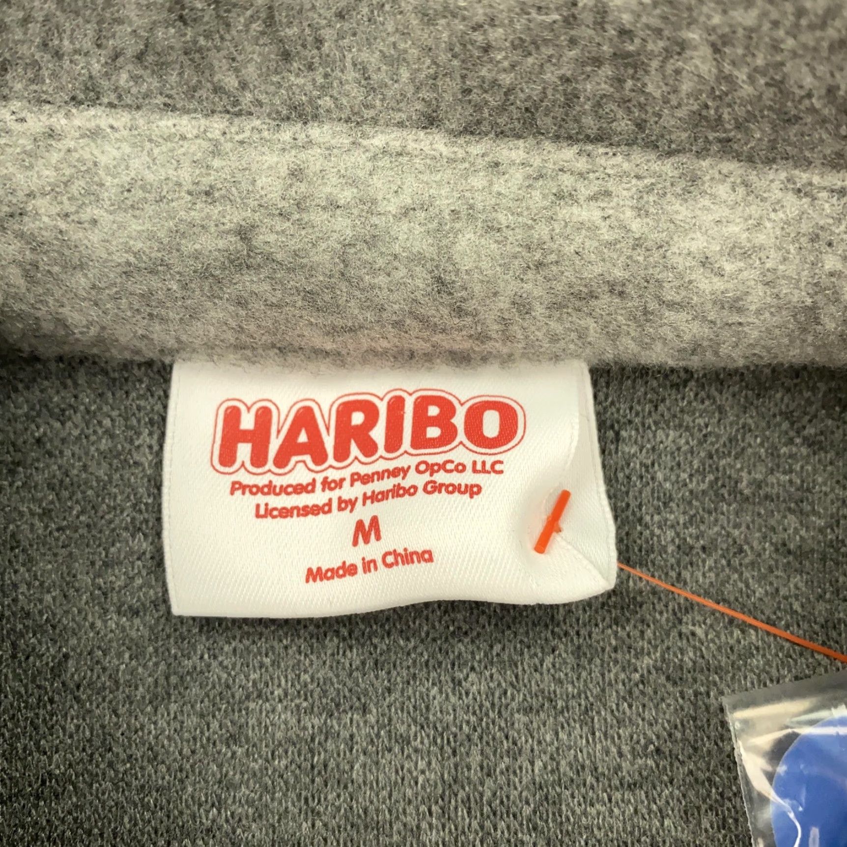 Vintage HARIBO Jacket Womens Medium Gray Button Front Gummy Bear Patch Fleece Shacket Size M / US 6-8 / IT 42-44 - 4 Thumbnail
