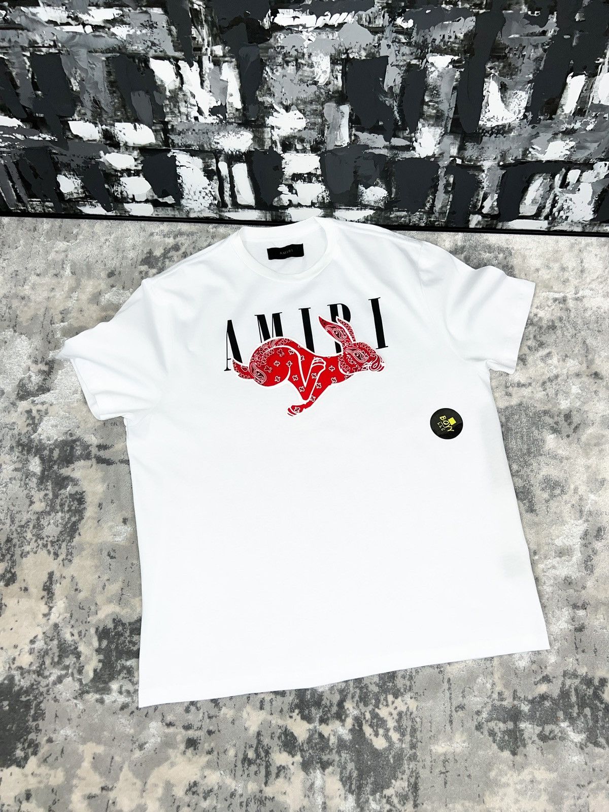 Amiri Bandana rabbit logo t shirt Size US S / EU 44-46 / 1 - 1 Thumbnail