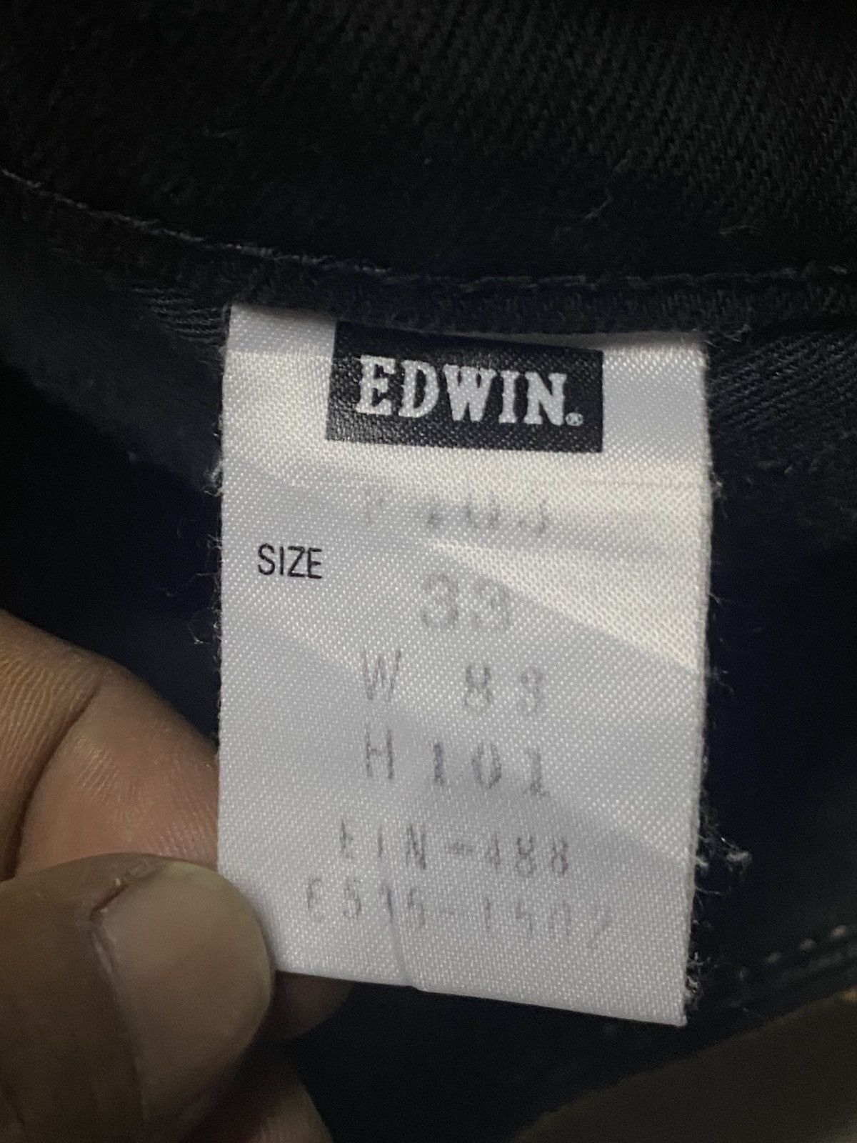 Edwin Vintage Edwin 403 W Flex Black Denim Distressed Loose Jeans Size US 31 - 14 Thumbnail