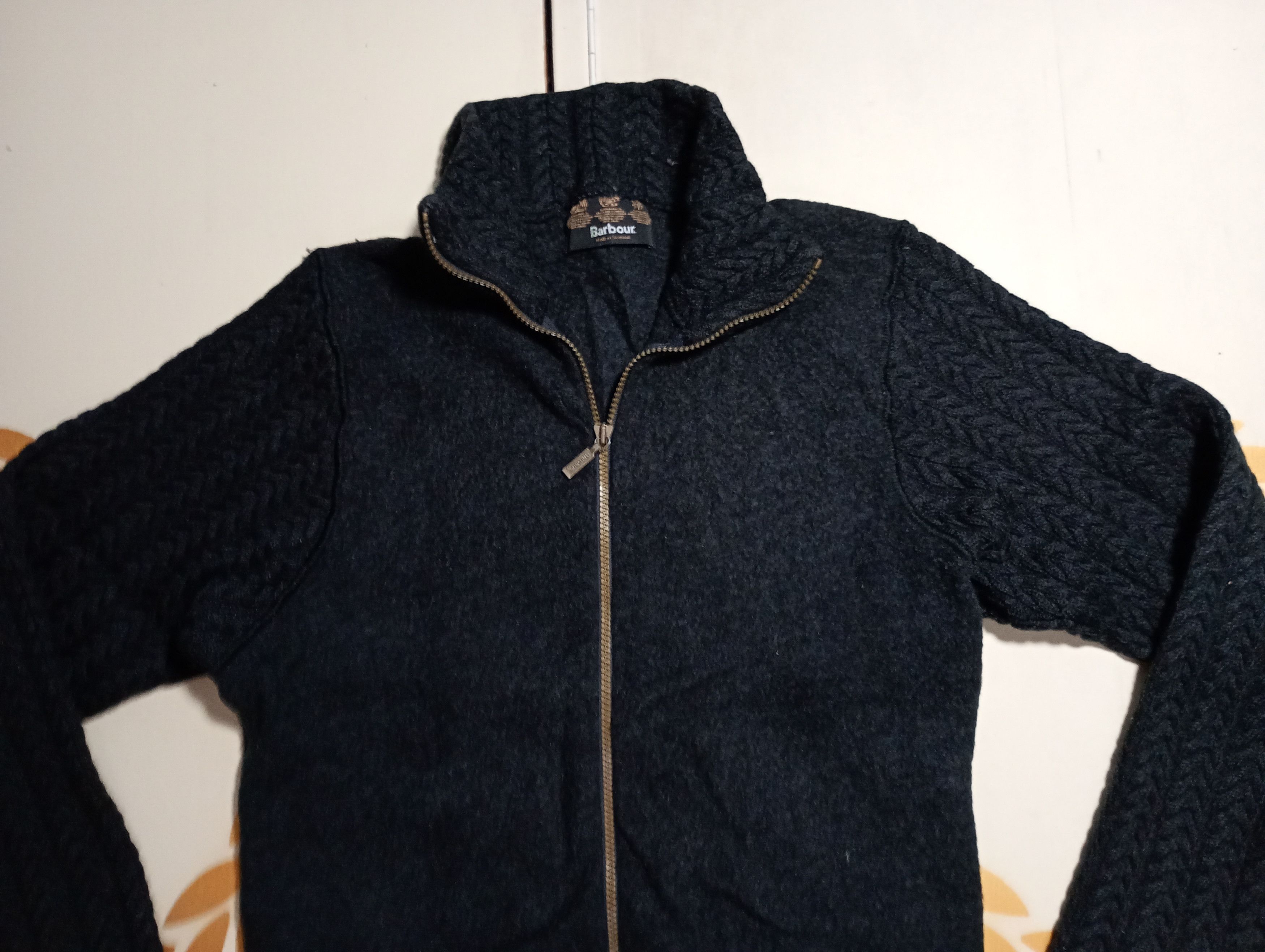 Barbour BARBOUR Women Knitted Wool SOFT CABLE FULL-ZIP Cardigan 16 Size XL / US 12-14 / IT 48-50 - 4 Thumbnail