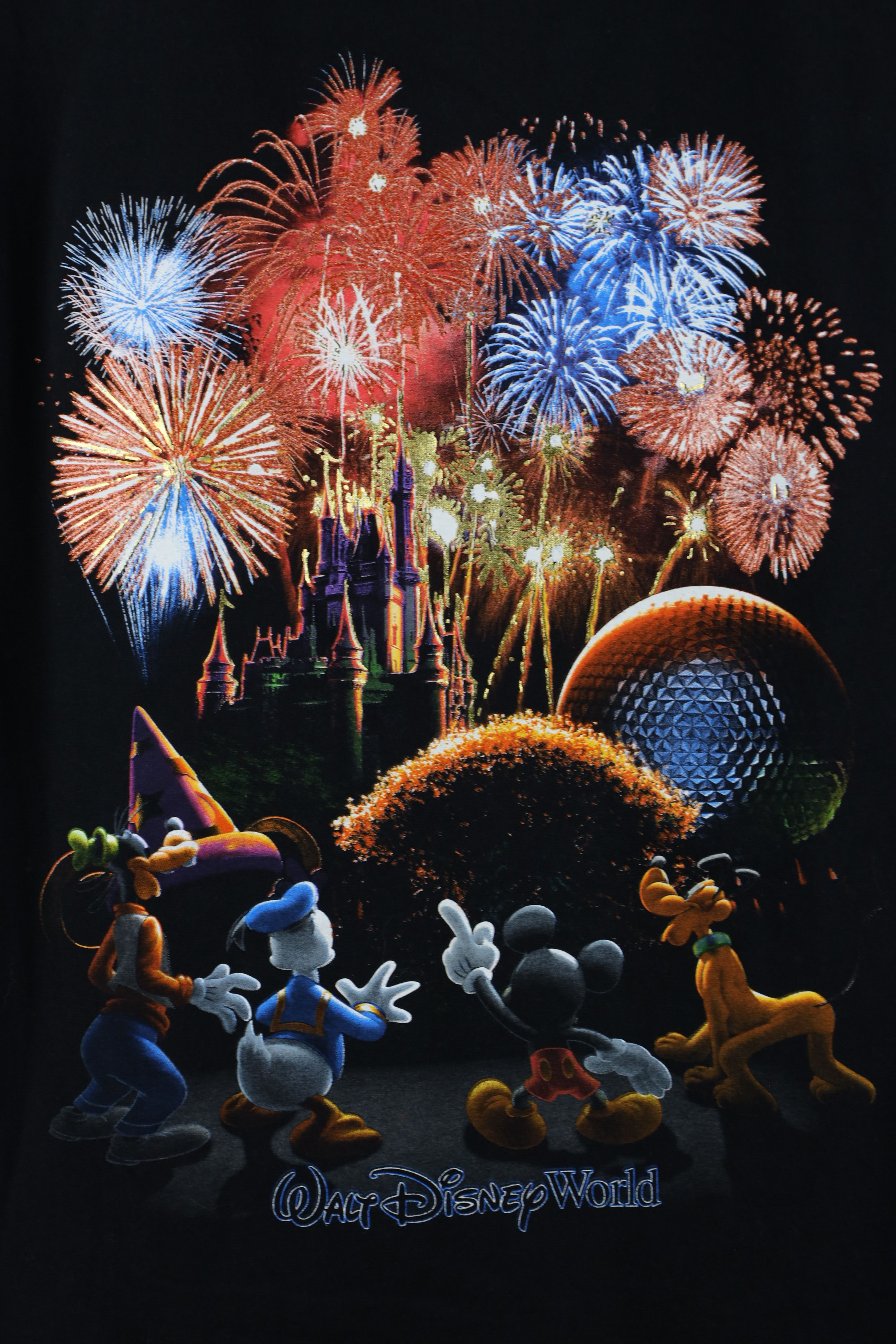 Disney × Vintage Vintage 90s Walt Disney World Out Fireworks T-Shirt Black Size US L / EU 52-54 / 3 - 4 Thumbnail