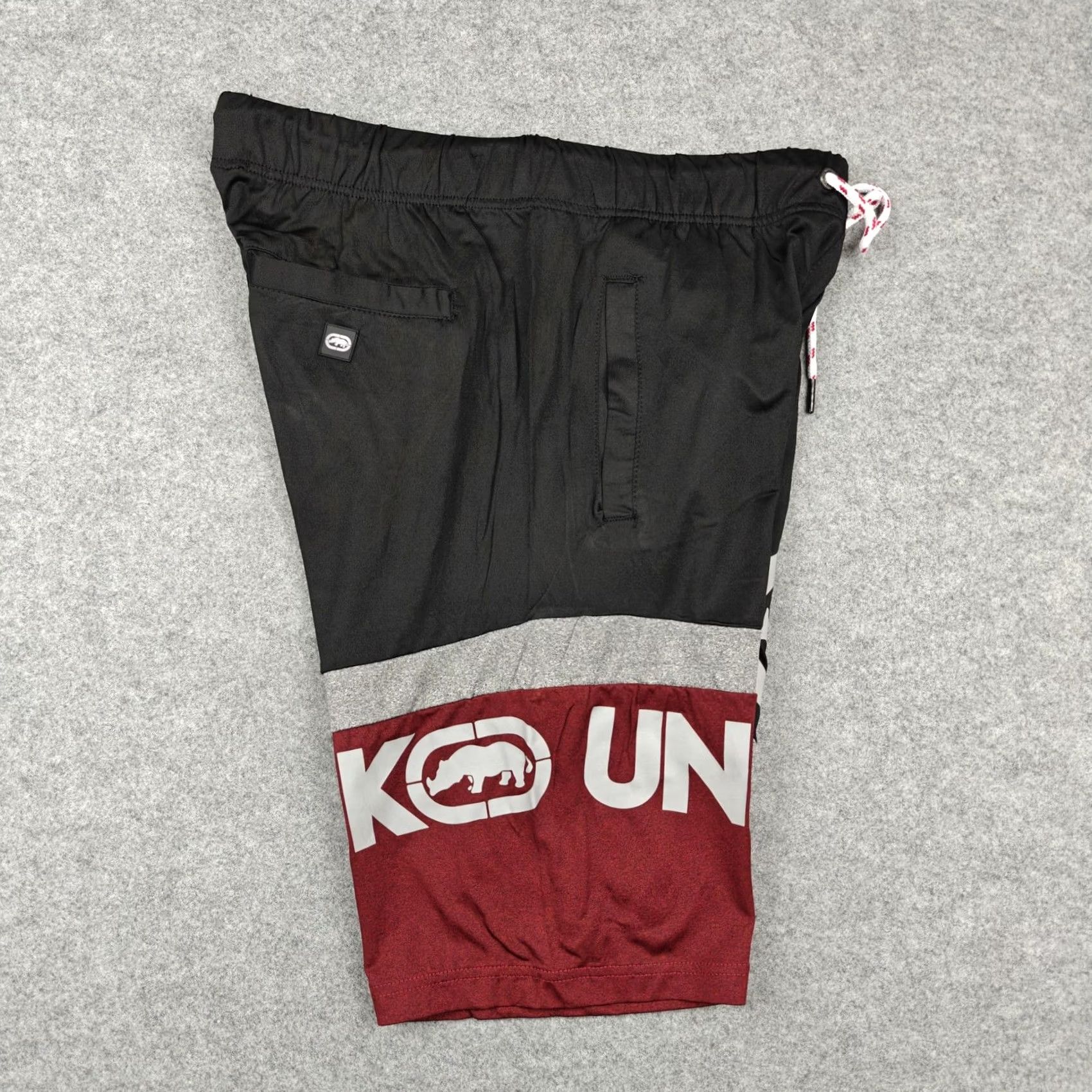 Ecko Unltd. Ecko Unltd Shorts Mens M Black Red Colorblock Drawstring Athletic Logo Gym Size US 31 - 7 Thumbnail