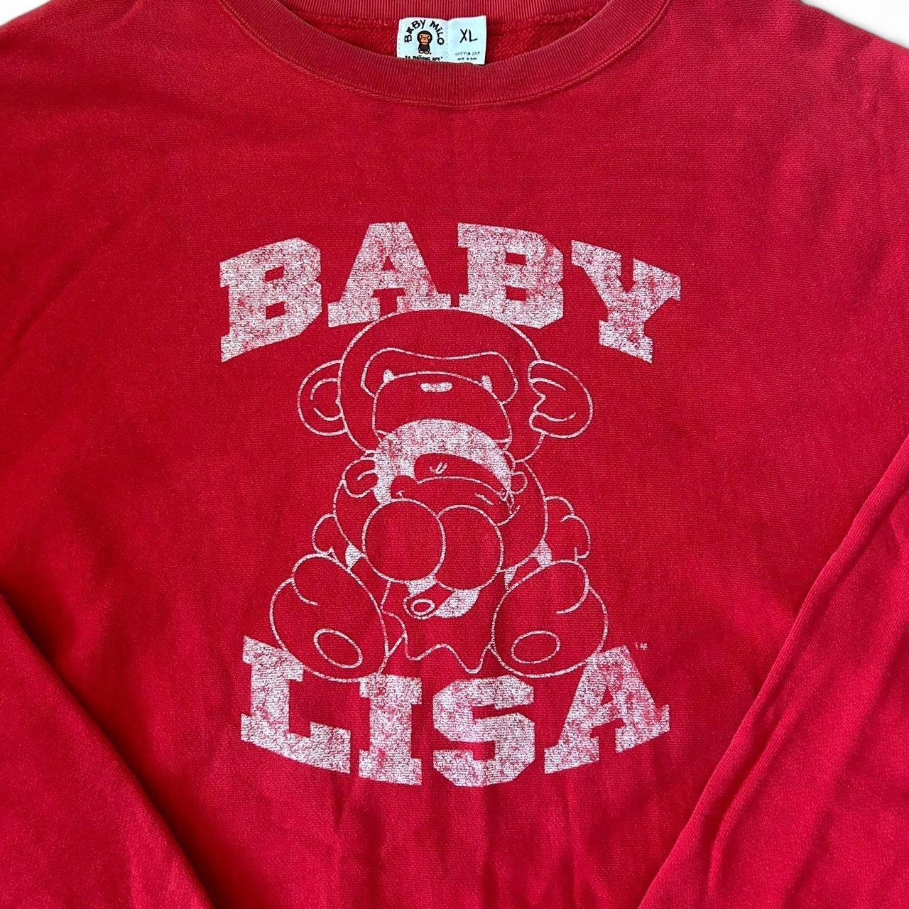 Bape × Vintage 2005 Red Baby Lisa Bape Crewneck Size US XL / EU 56 / 4 - 2 Thumbnail