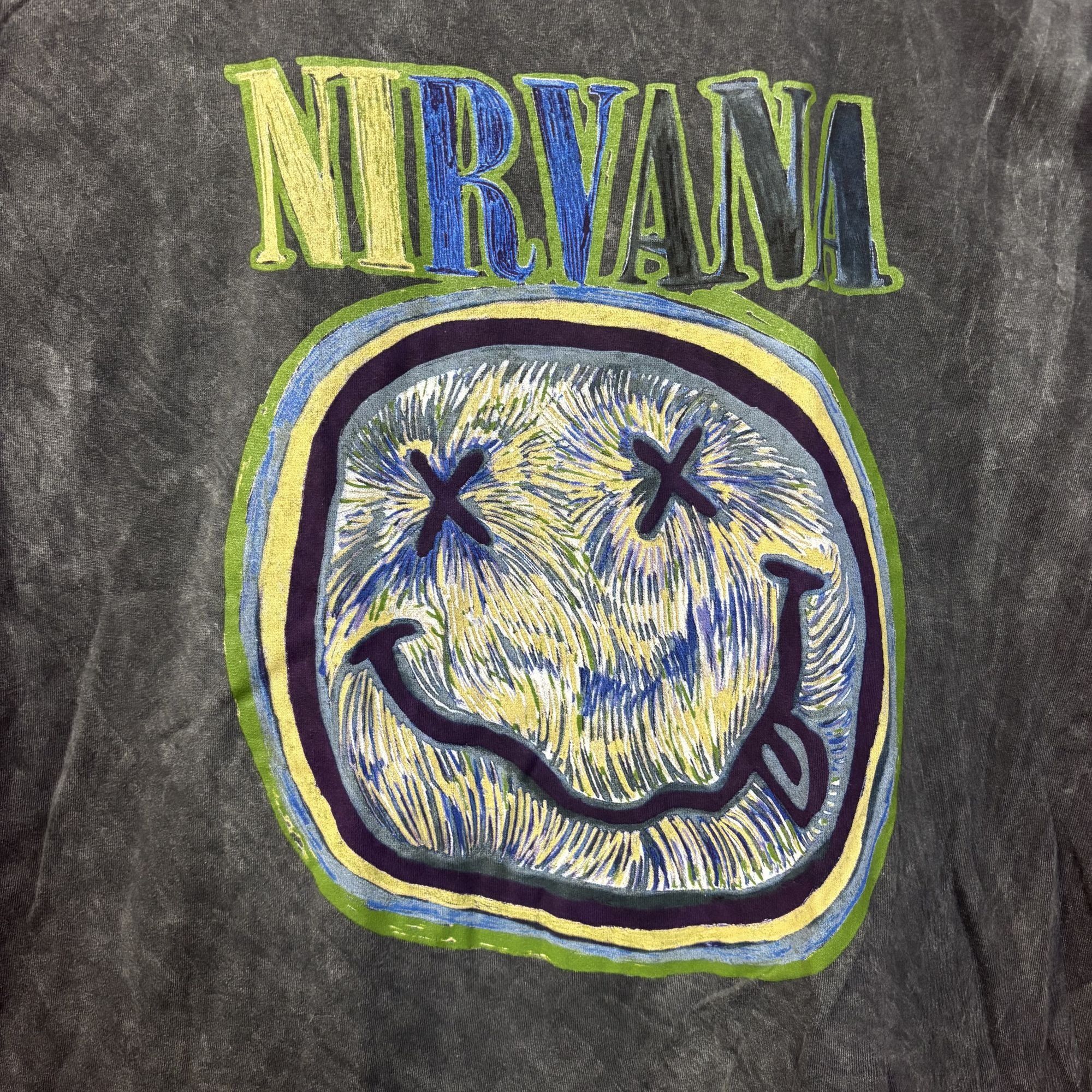 Nirvana Nirvana Graphic Smiley Face Charcoal T-Shirt XL Size US XL / EU 56 / 4 - 2 Thumbnail