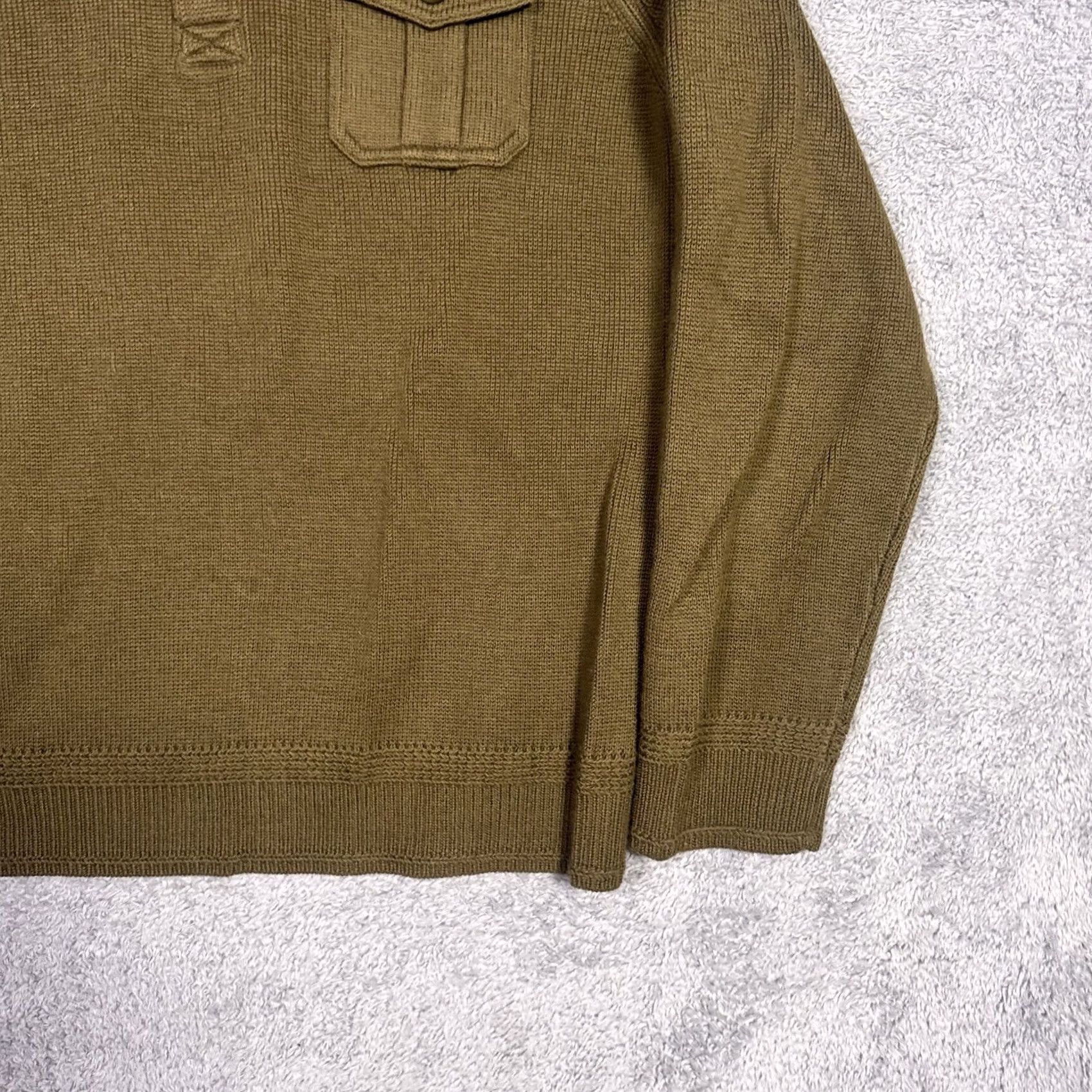 J.Crew J.CREW Sweater Mens XL Wool Shawl Neck Jumper Military Drab Army Henley Pullover Shirt? Size US XL / EU 56 / 4 - 2 Thumbnail