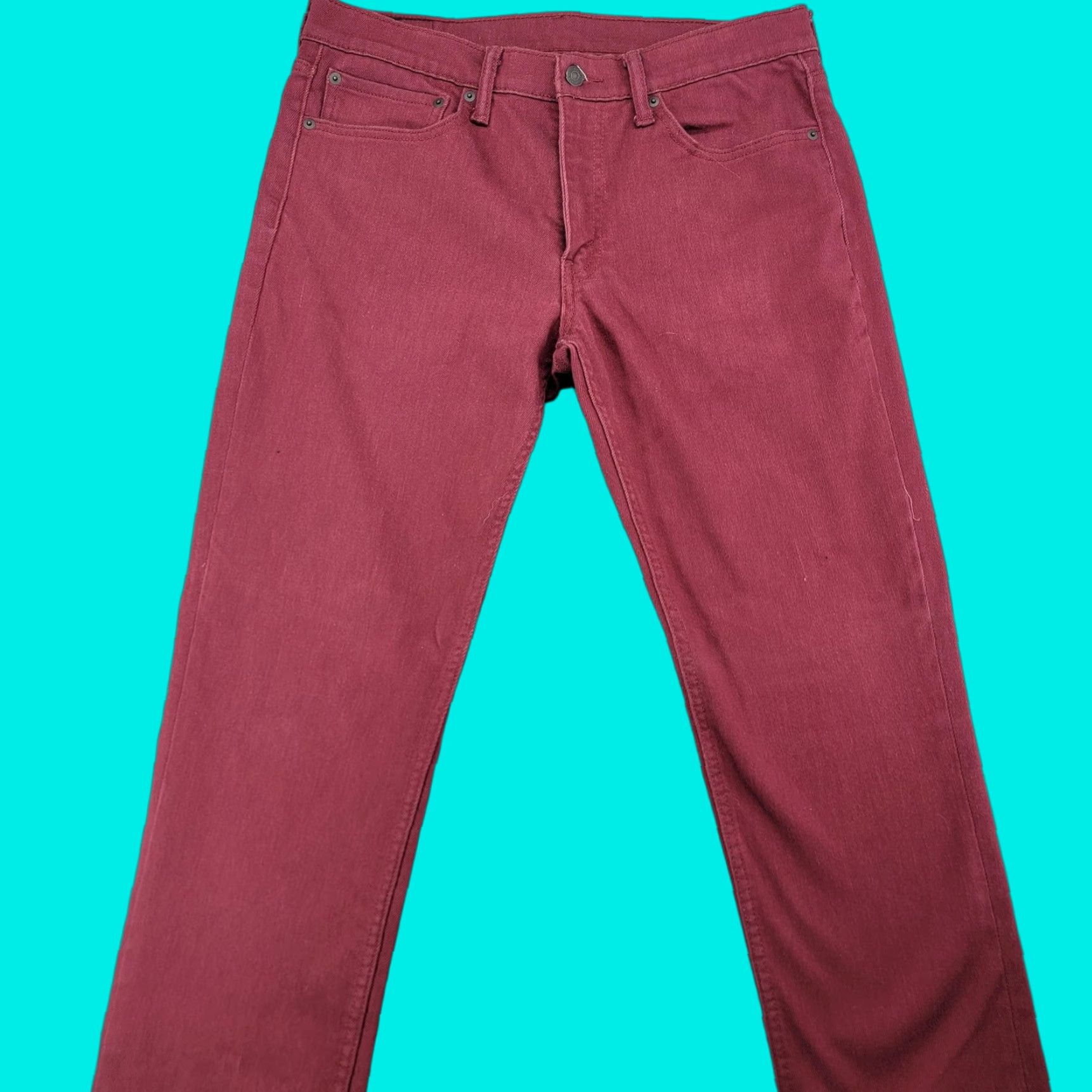 Levi's Levi's 511 Jeans Mens 34x31 Slim Fit Tapered Denim Pants Red Medium Wash Cotton Size US 34 / EU 50 - 1 Thumbnail
