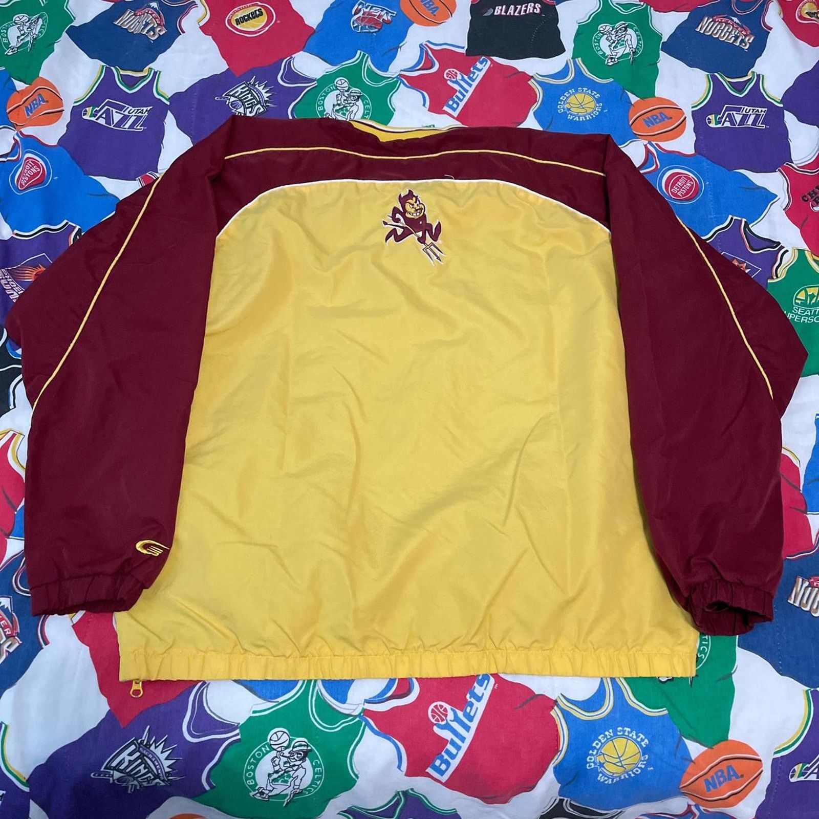 NCAA × Vintage Y2K NCAA Arizona State Sun Devils Basketball Windbreaker Size US XL / EU 56 / 4 - 2 Thumbnail