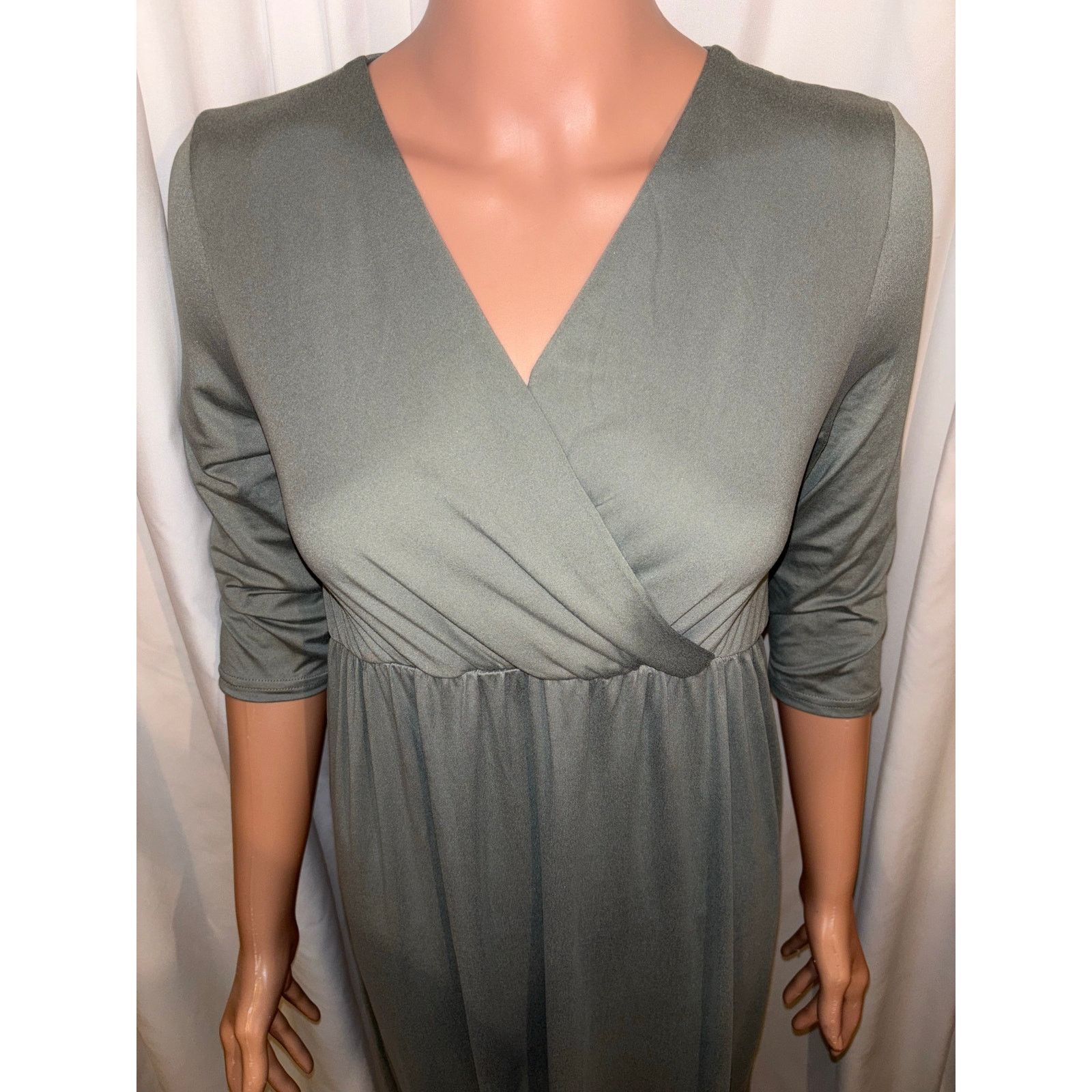 The Unbranded Brand Olive Green Maxi Dress Size Medium Size M / US 6-8 / IT 42-44 - 4 Thumbnail