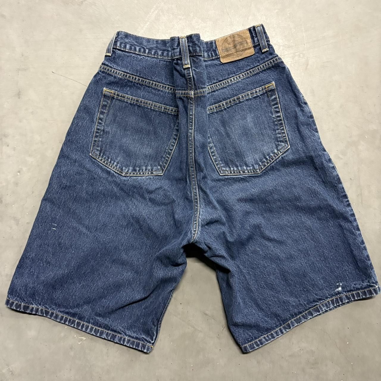 Japanese Brand × Vintage Crazy Vintage Y2K/2000s Baggy Loose Denim Shorts Jorts! Size US 36 / EU 52 - 3 Thumbnail