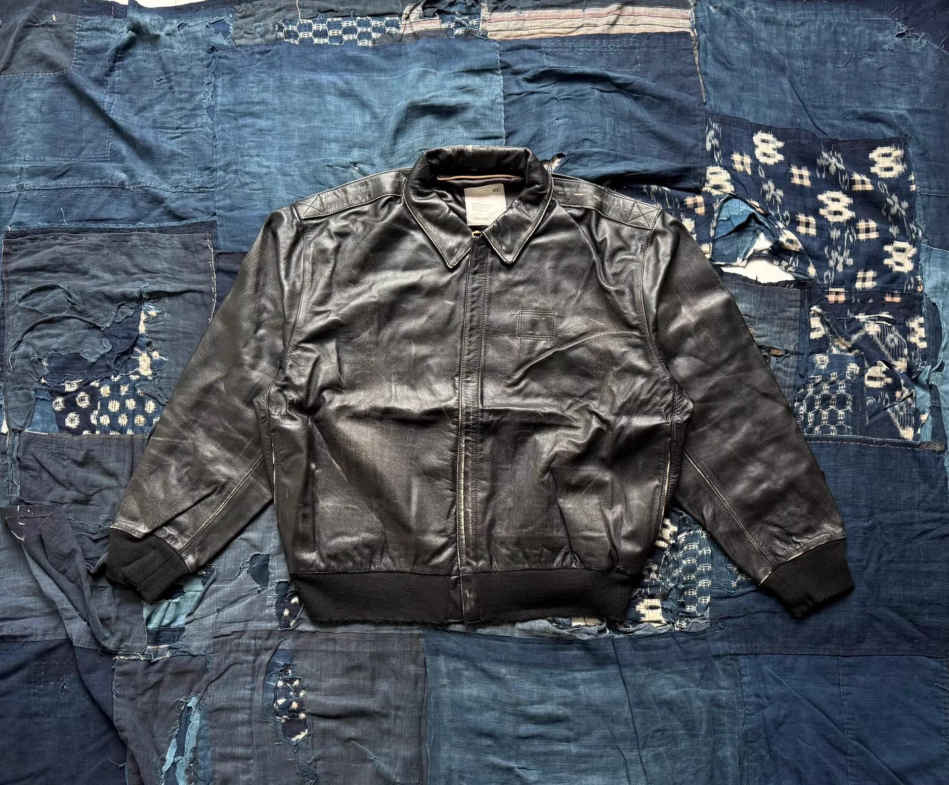 Madness MADNESS A2 Aviator Distressed Japanese Cowhide Black Size US L / EU 52-54 / 3 - 1 Thumbnail