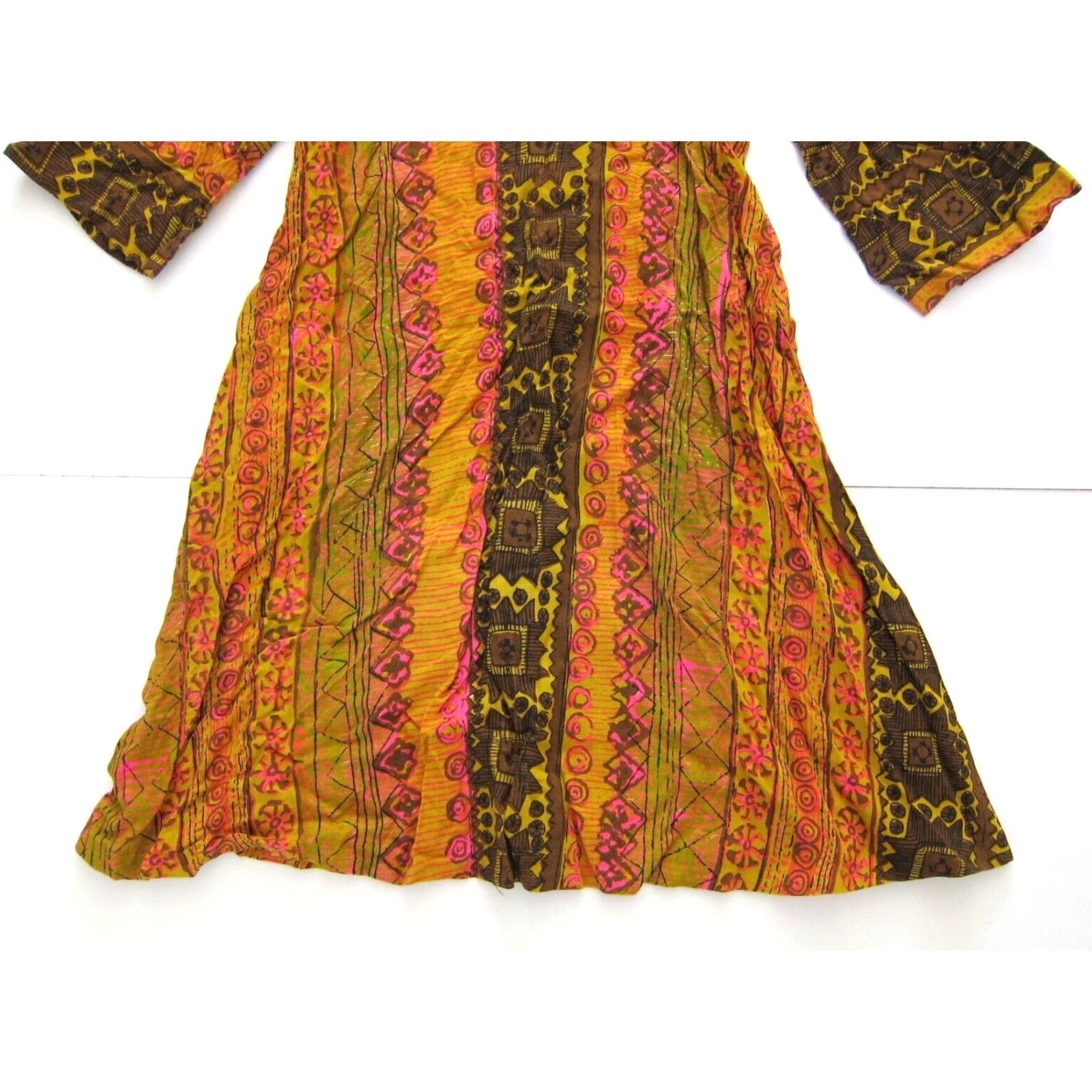 Pinko VINTAGE Handmade Rayon Tunic Dress 3/4 Sleeve Pink Small Size S / US 4 / IT 40 - 5 Thumbnail