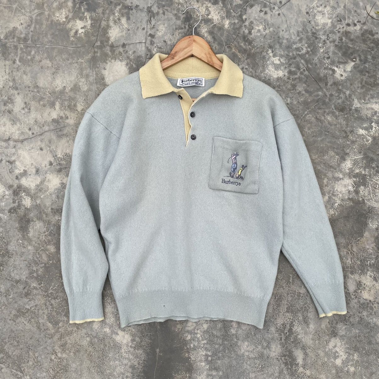 Burberry Vintage Burberry Golf Pure Wool Polo Sweatshirt Size S / US 4 / IT 40 - 1 Thumbnail