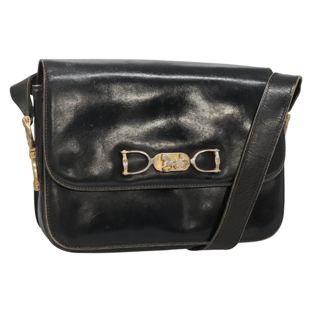 Celine CELINE Shoulder Bag Leather Black Size ONE SIZE - 1 Thumbnail