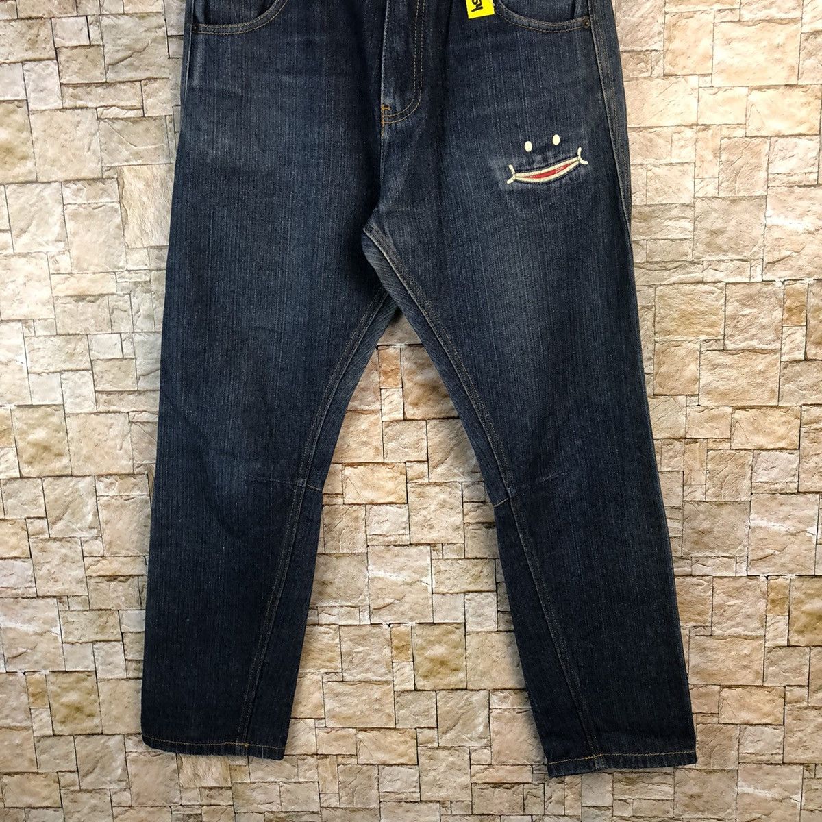 Japanese Brand Up Start Made Smile Blue Denim like kapital Pants #A954 Size US 30 / EU 46 - 3 Thumbnail